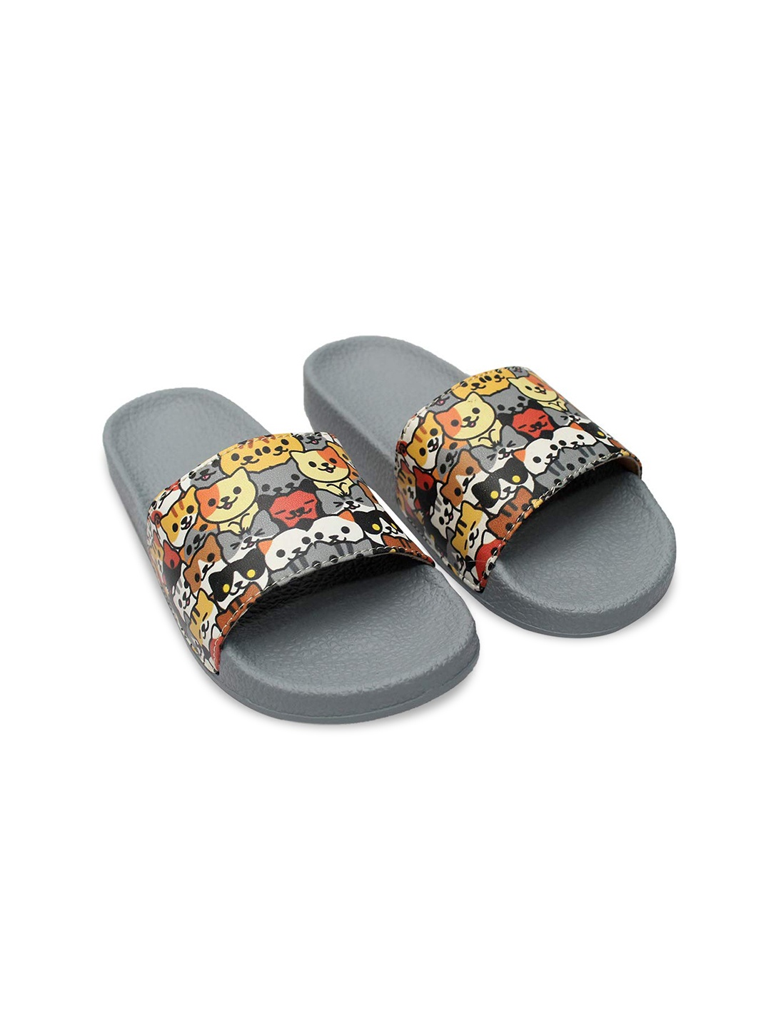 

FREECO Women Printed Sliders, Grey