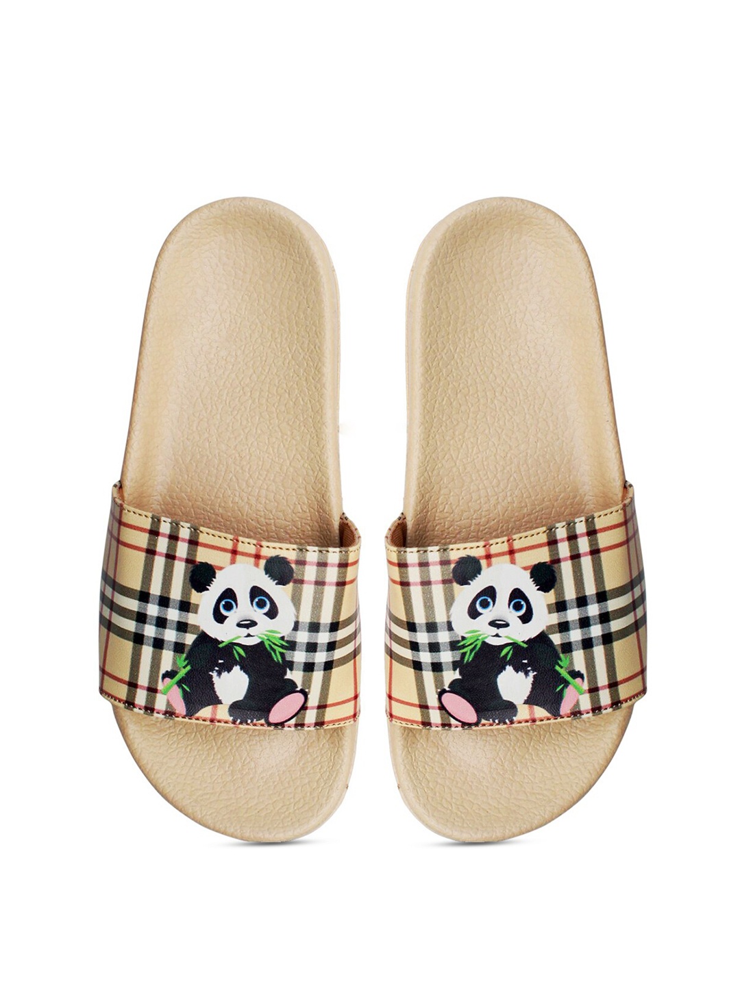 

FREECO Women Printed Sliders, Beige