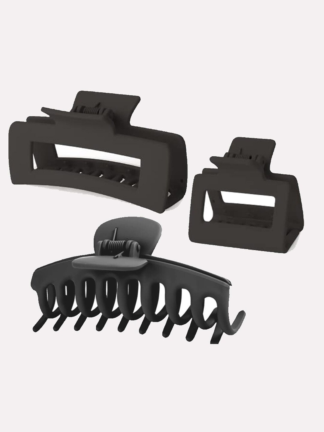 

FIMBUL Women Set Of 3 Plastic Claw Clips, Black