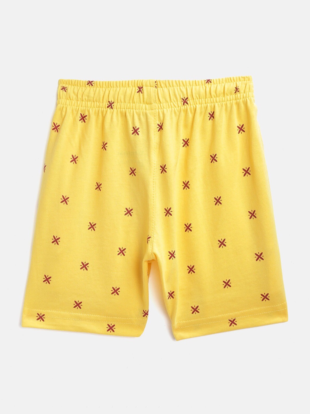 

PROTEENS Girls Cotton Conversational Printed Shorts, Yellow