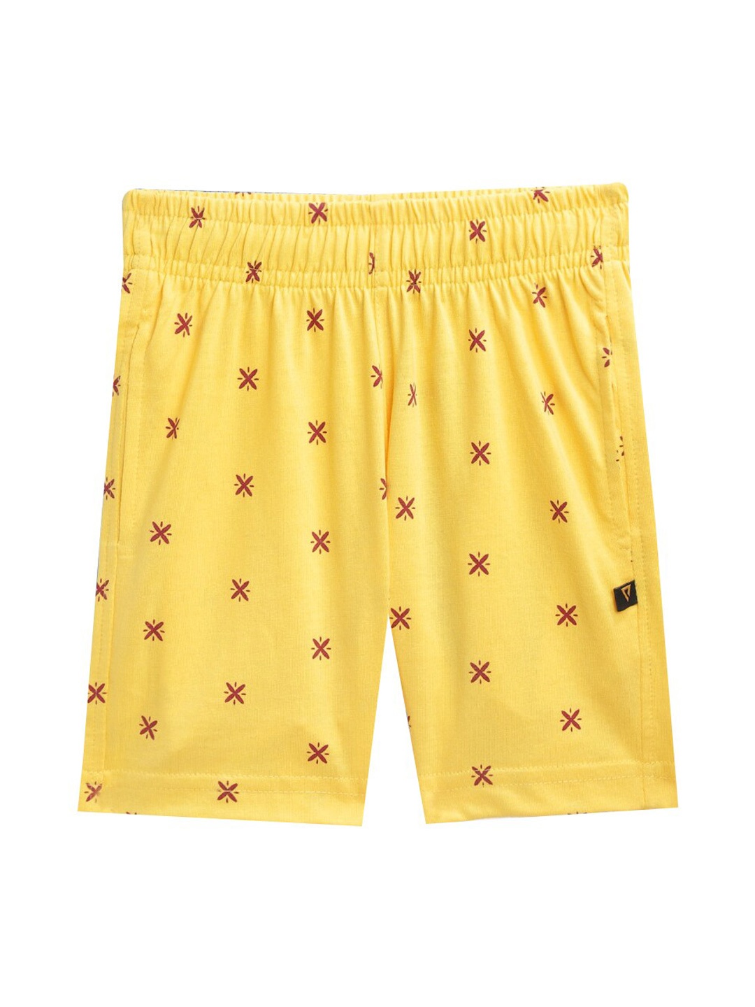 

PROTEENS Girls Conversational Printed Cotton Shorts, Yellow
