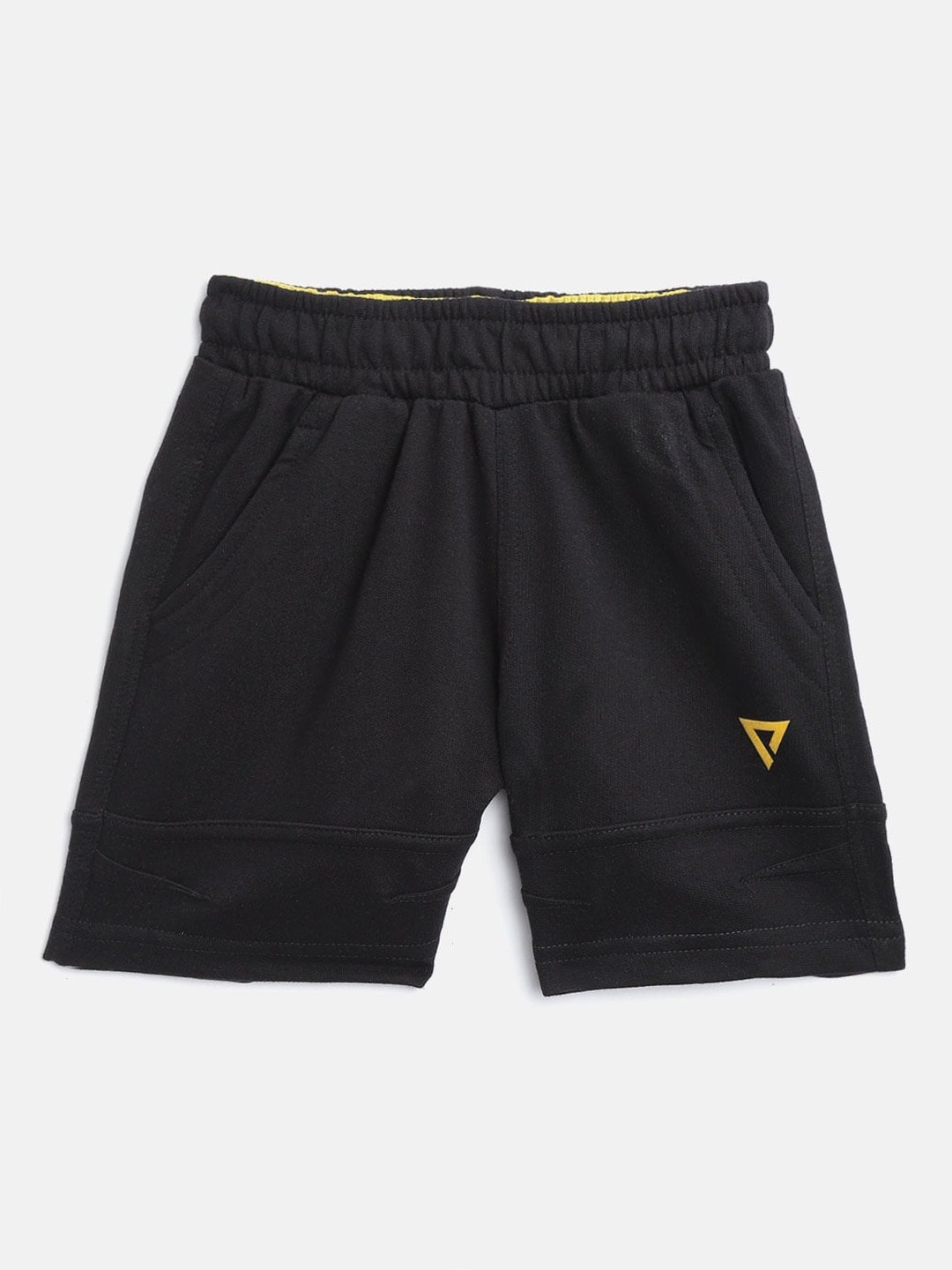 

PROTEENS Boys Cotton Mid-Rise Sports Shorts, Black