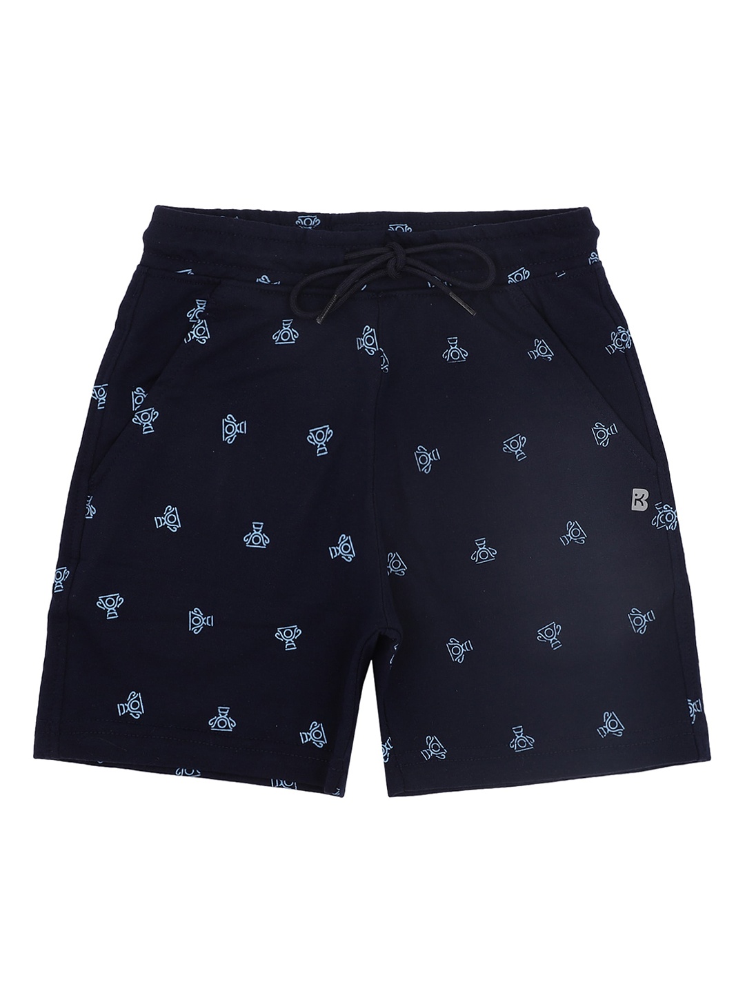 

PROTEENS Boys Printed Cotton Shorts, Navy blue