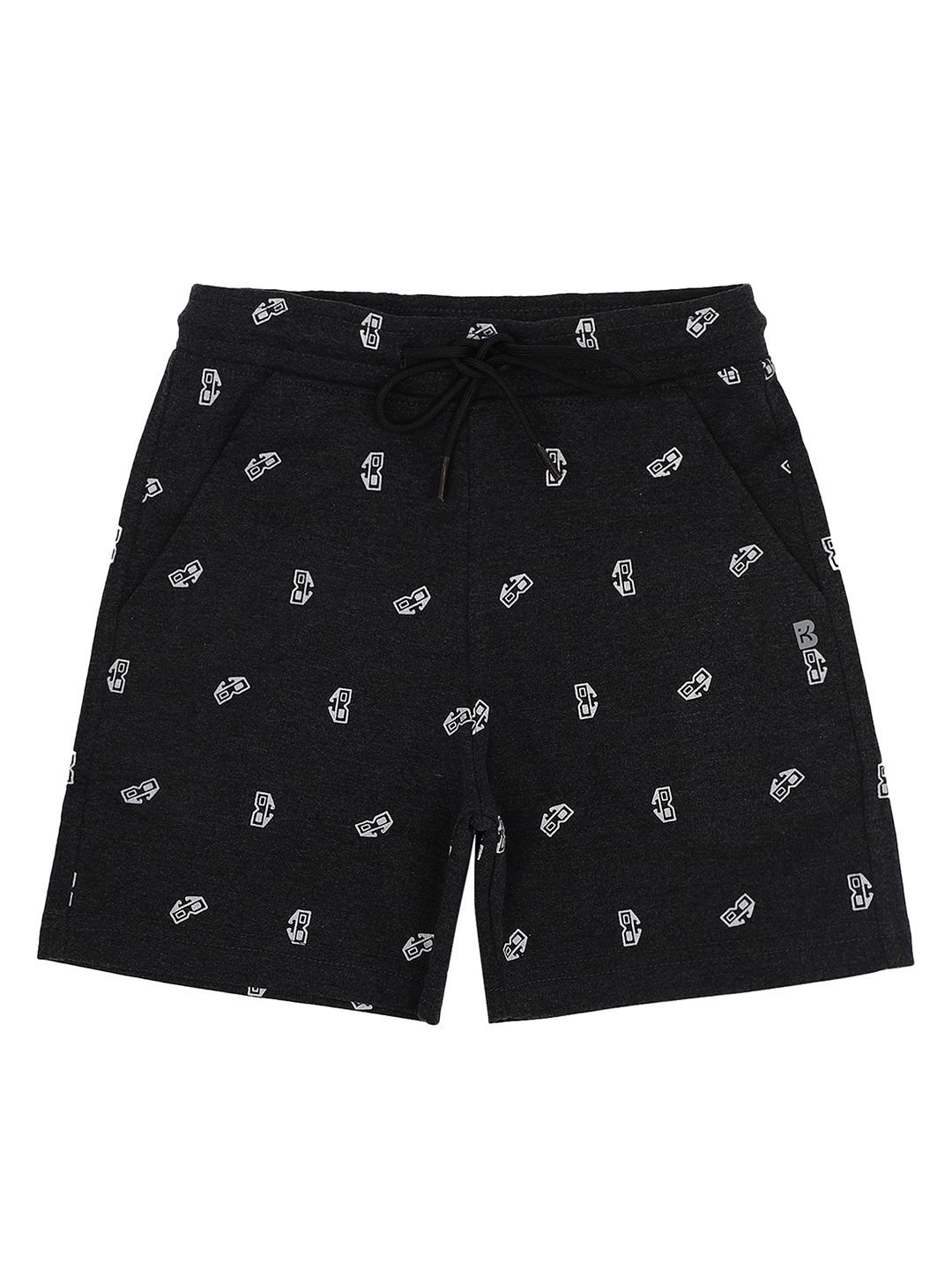 

PROTEENS Boys Antiviral & Antibacterial Printed Pure Cotton Lounge Shorts, Charcoal