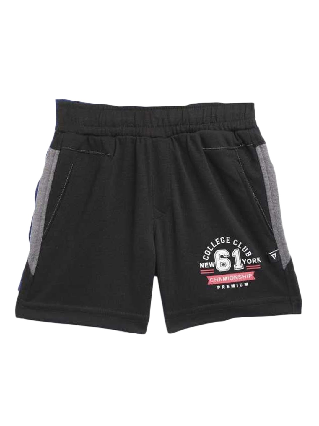 

PROTEENS Boys Printed Pure Cotton Lounge Shorts, Black