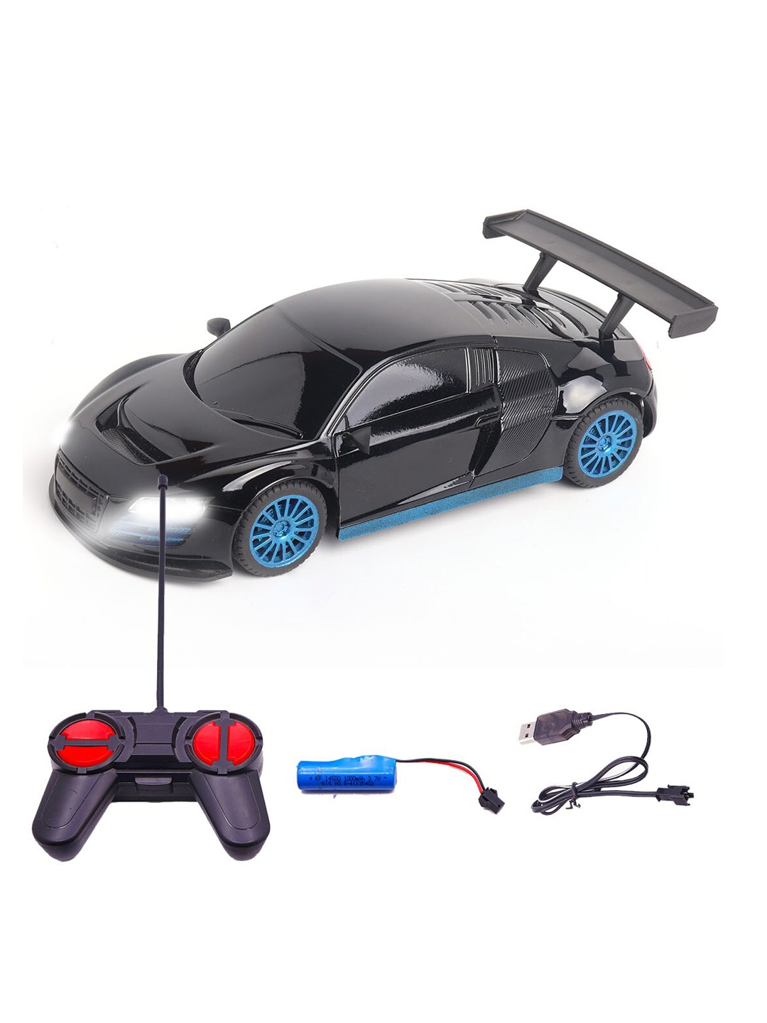 

WEMBLEY Kids High Speed Mini 1:24 Scale Rechargeable Remote Control Car, Black