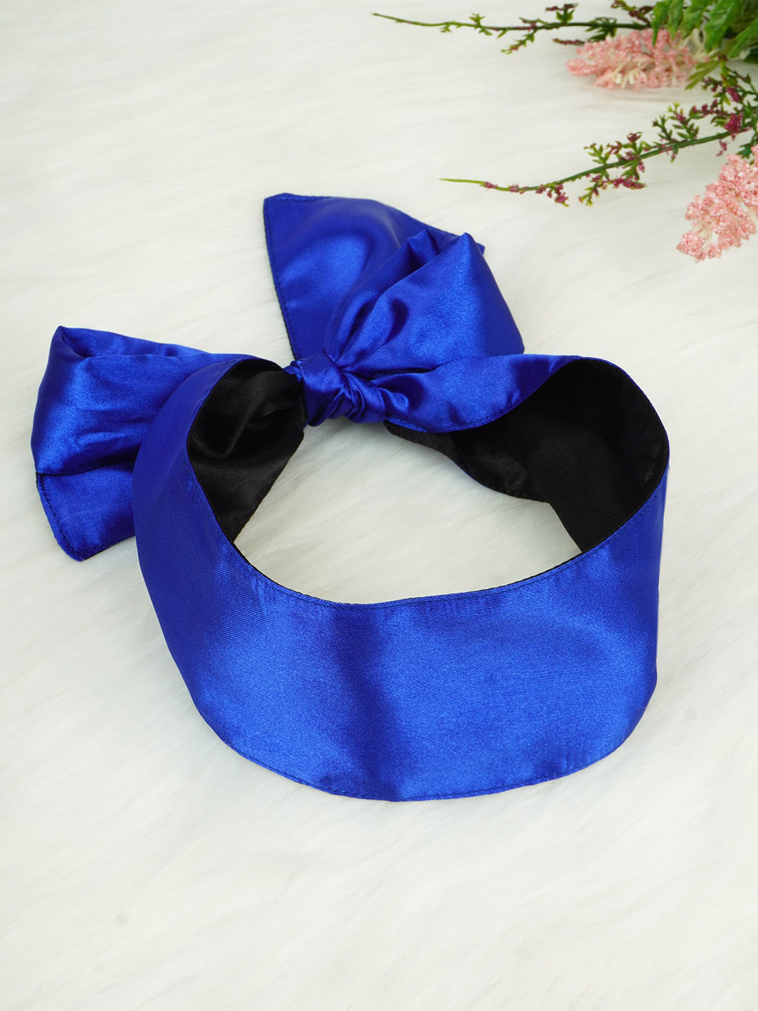 

Crazy Corner Self Designed Ribbon Blindfold Eyemask, Blue