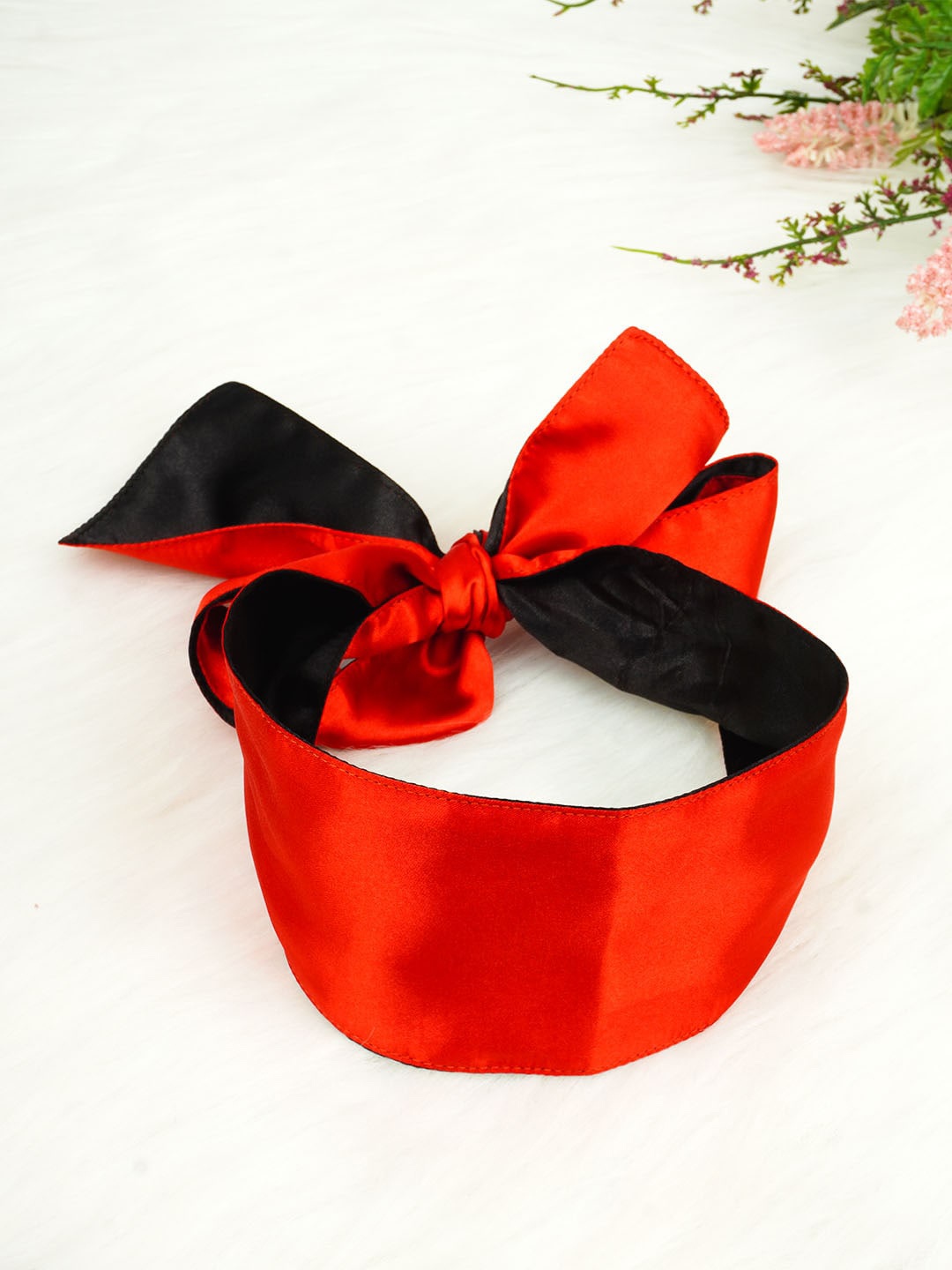 

Crazy Corner Women Self-Design Eye Mask, Red