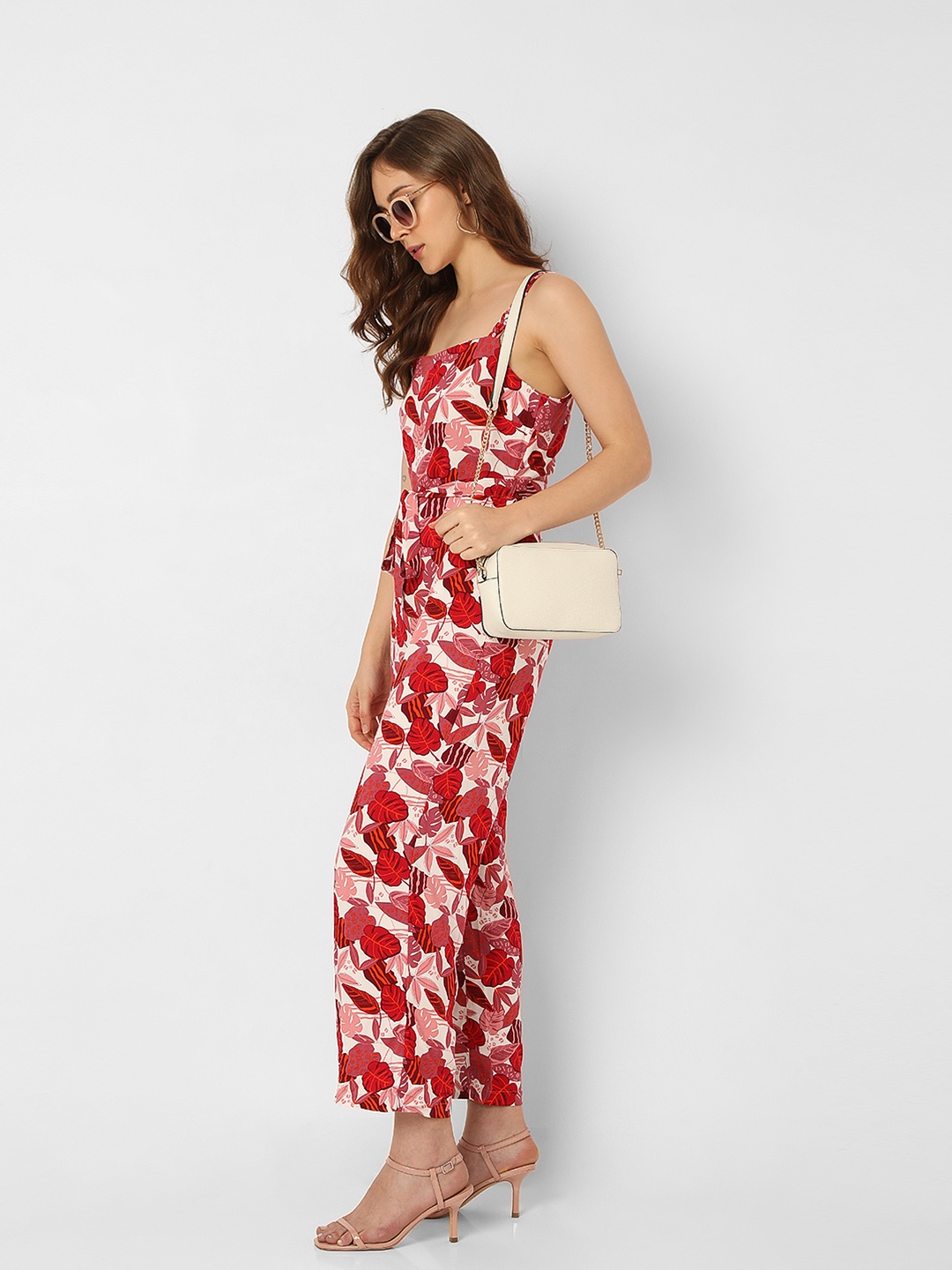 

Vero Moda Tropical Printed Basic Jumpsuit, Pink