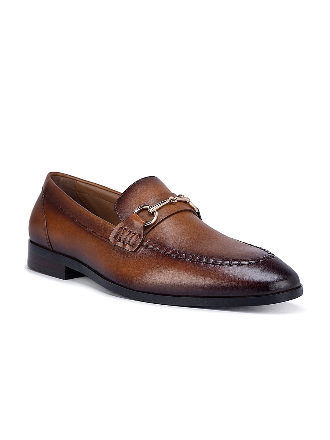 

ROSSO BRUNELLO Men Leather Formal Loafers, Tan