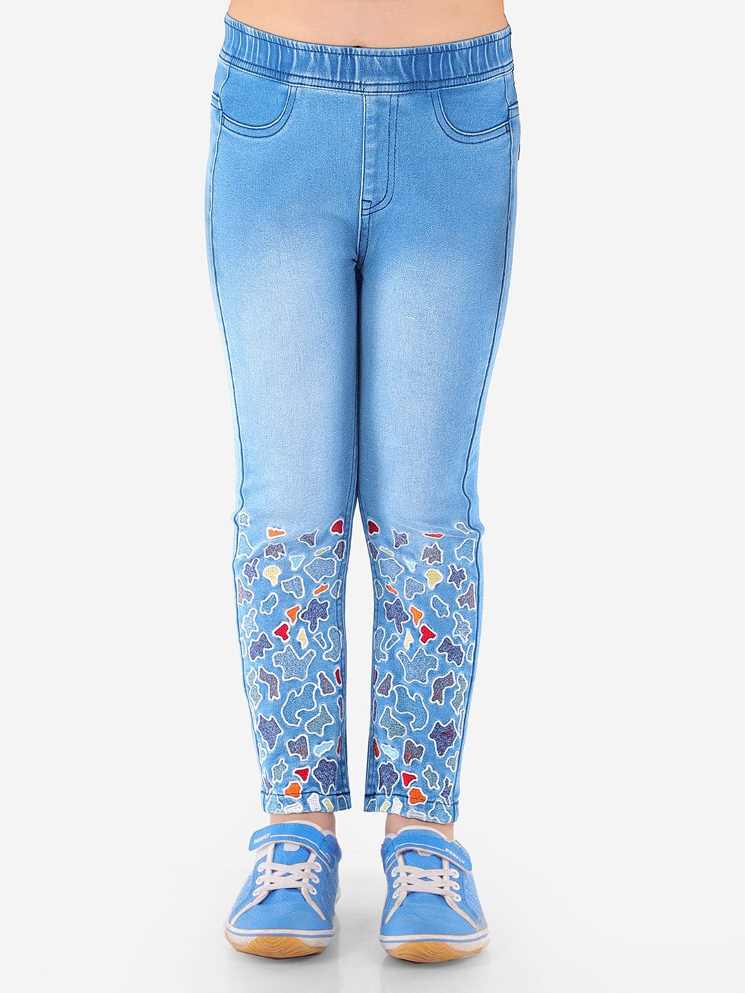 

Naughty Ninos Girls Light Fade Stretchable Jeggings, Blue