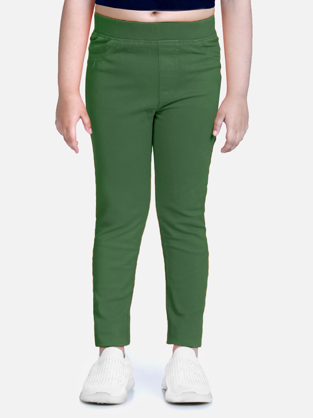 

Naughty Ninos Girls Regular Fit Jeggings, Green