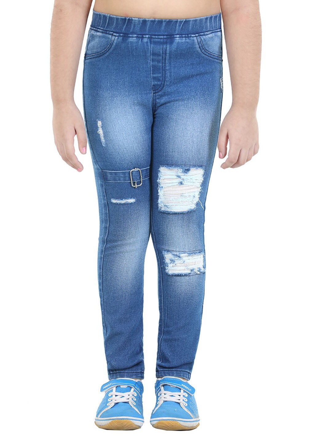 

Naughty Ninos Girls Slim Fit Distressed Jeggings, Blue