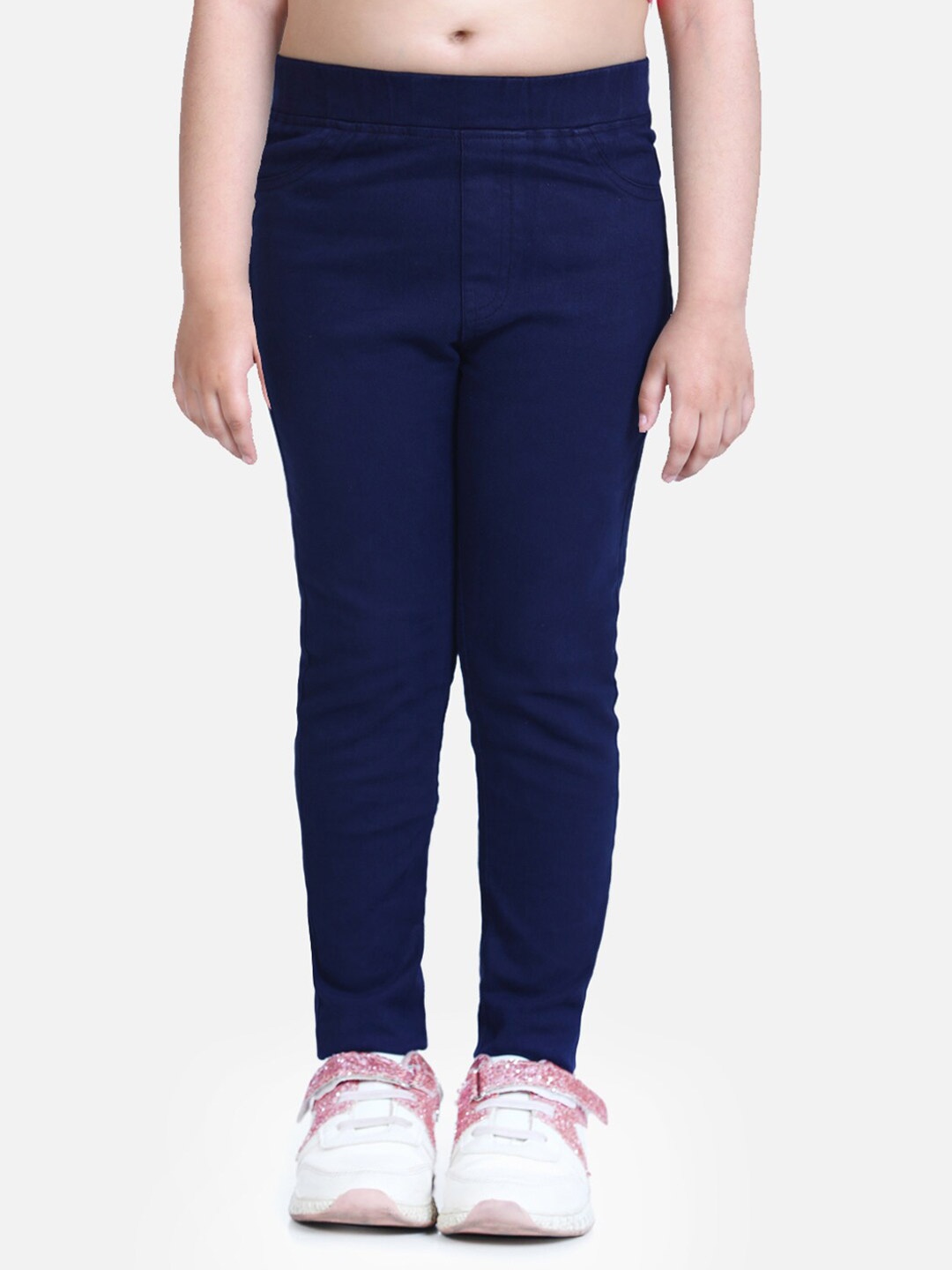 

Naughty Ninos Girls Cotton Jeggings, Navy blue
