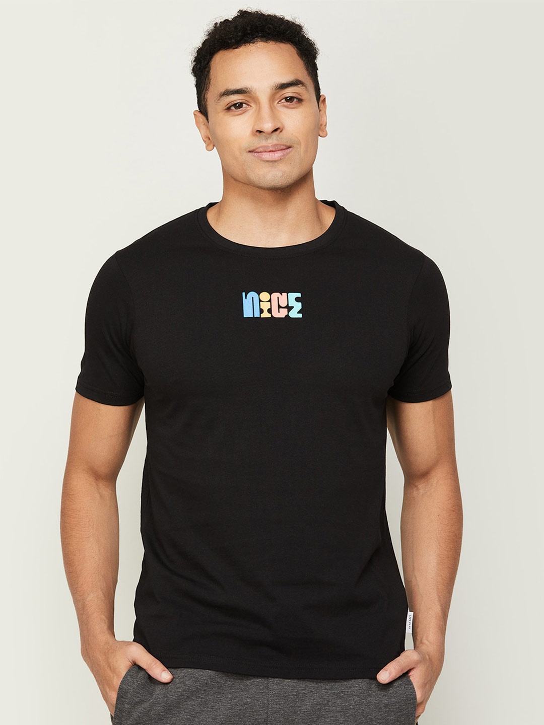 

Fame Forever by Lifestyle Men Round Neck Cotton T-shirt, Black