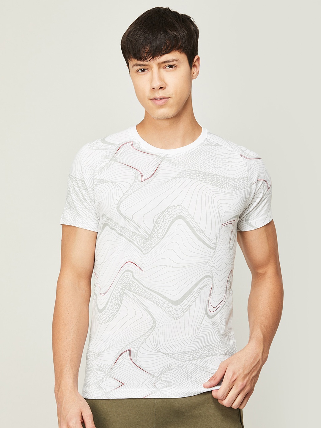 

Fame Forever by Lifestyle Men Printed Slim Fit Cotton T-shirt, White