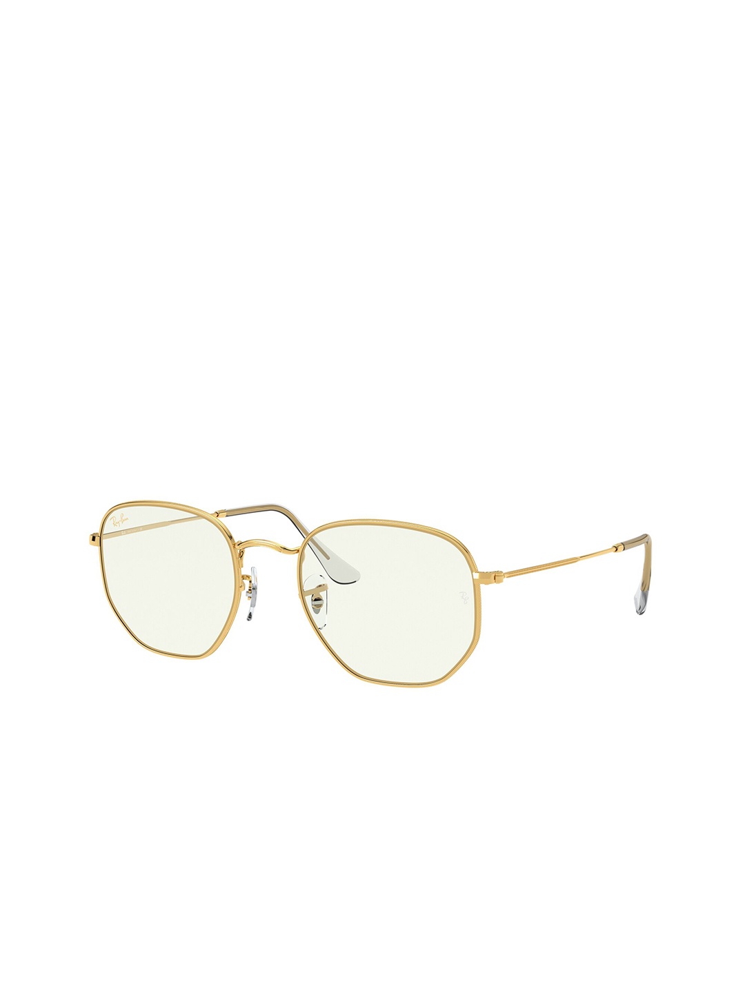 

Ray-Ban Unisex UV Protected Clear Lens Irregular Sunglasses - 0RB35489196BF51, Gold