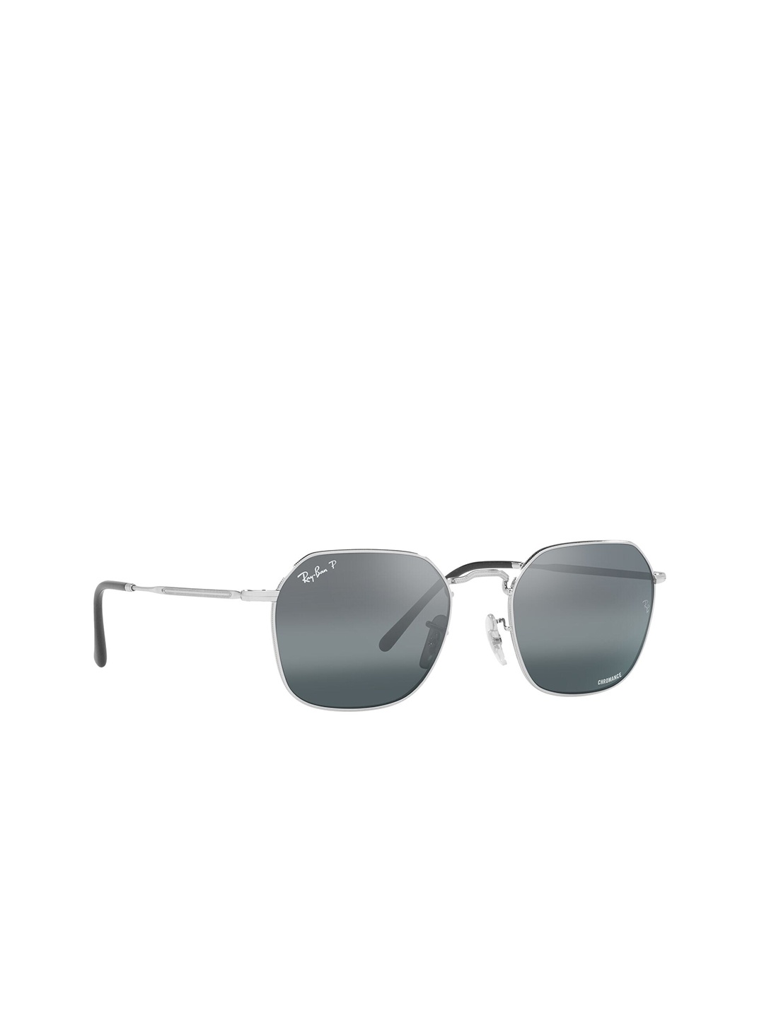 

Ray-Ban Unisex Polarized Blue Lens Irregular Sunglasses - 0RB36949242G653, Silver