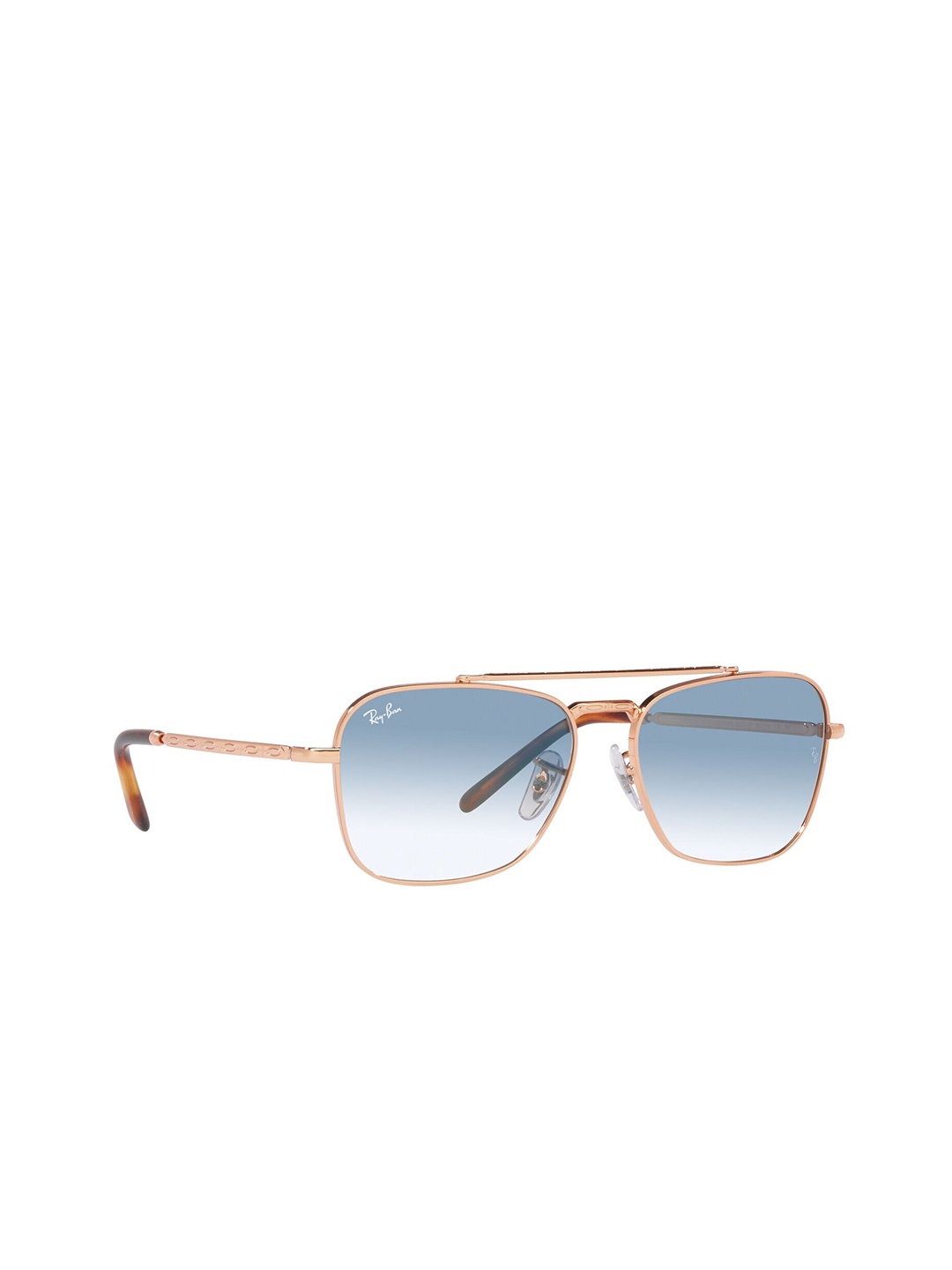 

Ray-Ban Unisex Gradient Blue Lens Square Sunglasses - 0RB363692023F58, Gold