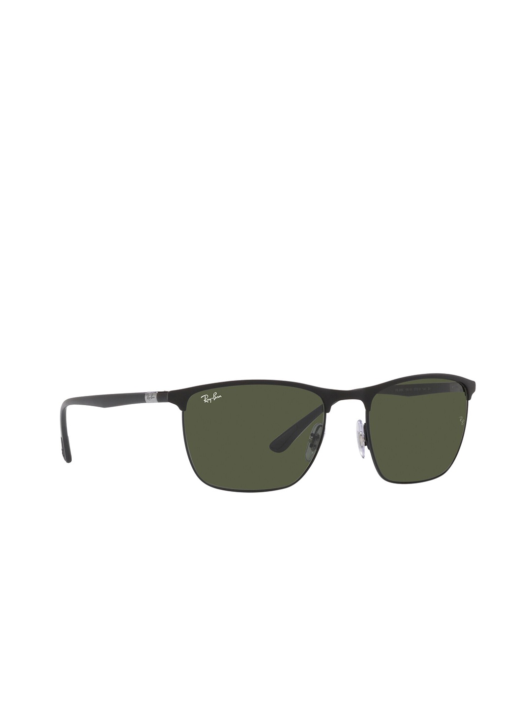 

Ray-Ban Unisex Uv Protected Green Lens Square Sunglasses - 0 Rb3686186/3157, Black