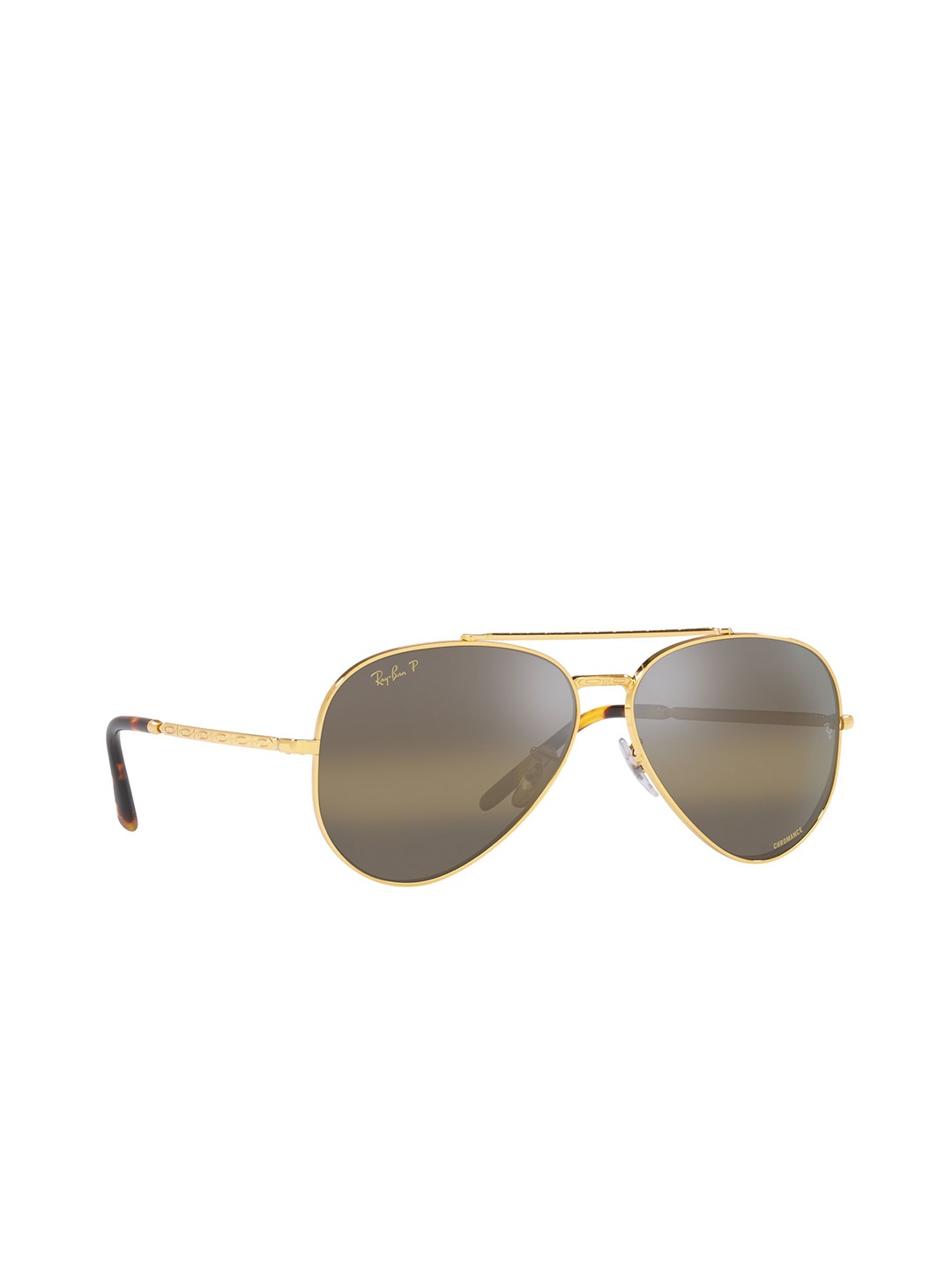 

Ray-Ban Unisex Polarized Brown Lens Pilot Sunglasses - 0RB36259196G558, Gold