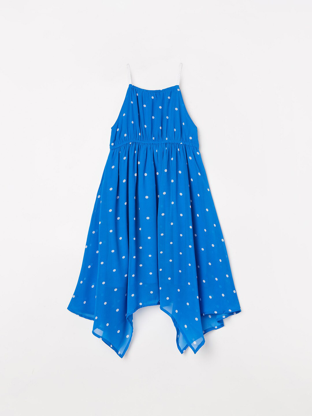 

Fame Forever by Lifestyle Girls Polka dots Printed A-Line Dress, Blue