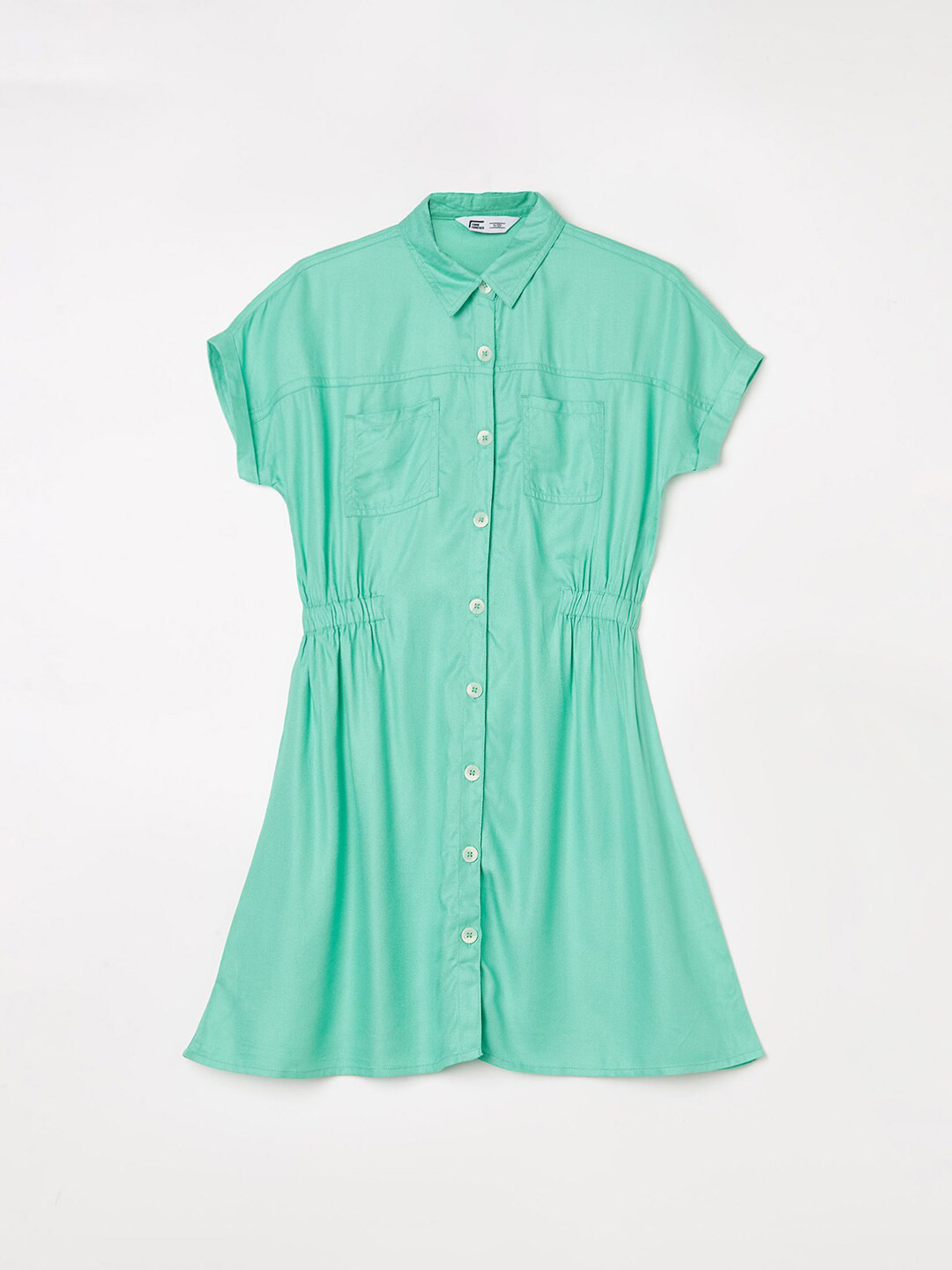 

Fame Forever by Lifestyle Girls Extended Sleeves Shirt Dress, Green
