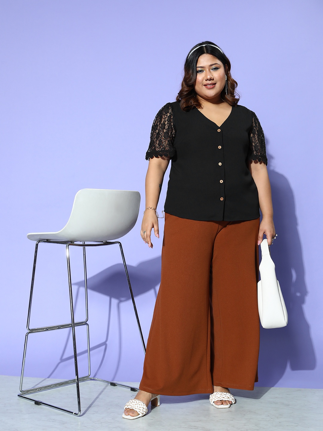 

CURVE BY KASSUALLY Plus Size Top, Black