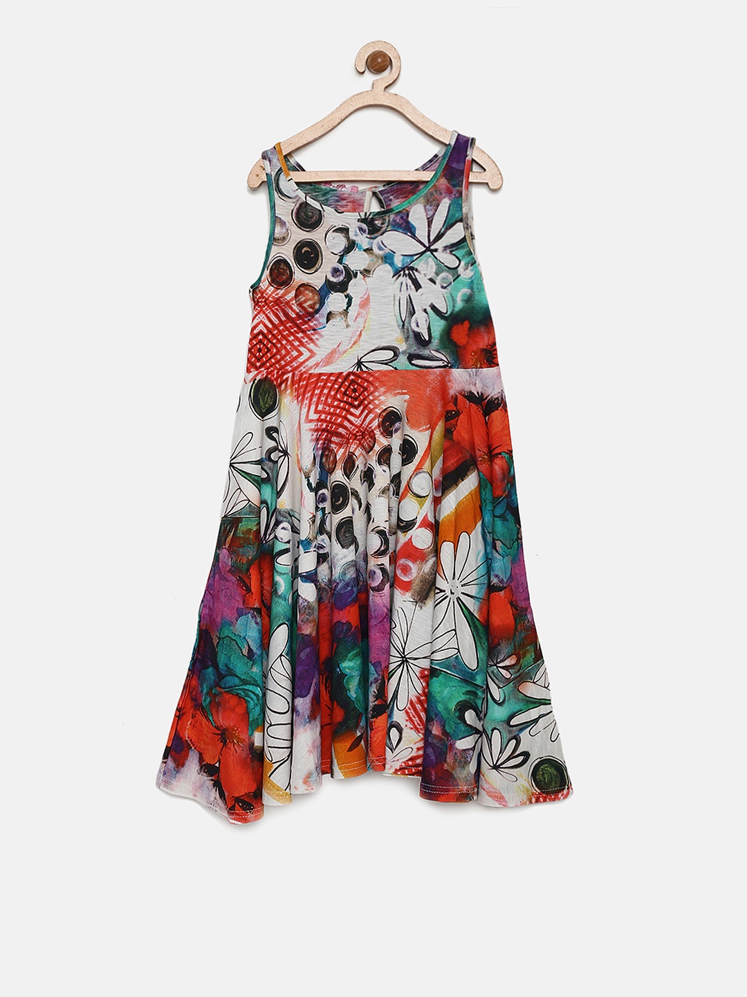 

Biba Girls Multicoloured Printed Fit & Flare Dress, Multi