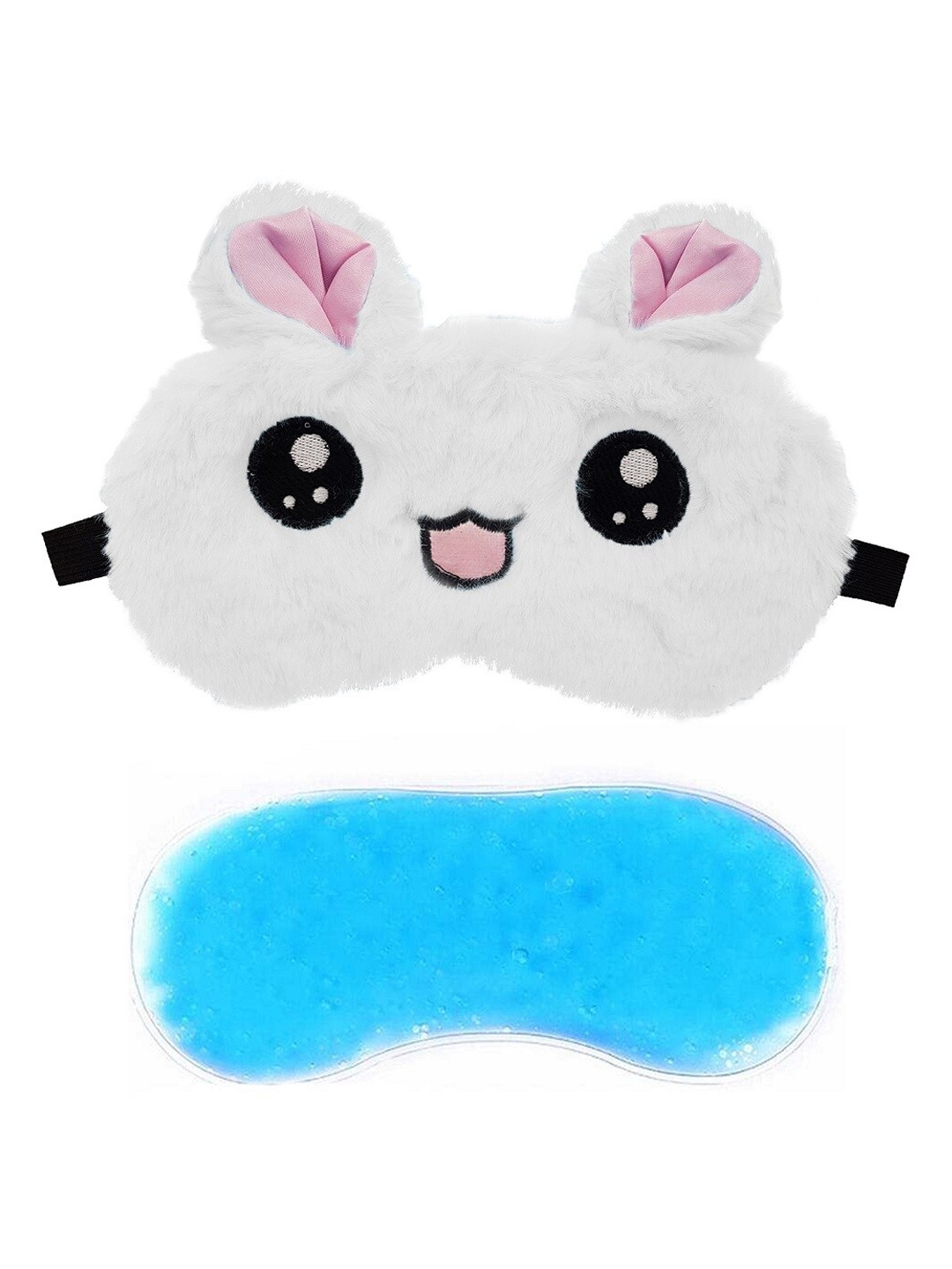 

JENNA White Fur Kitty Sleeping Eye Mask With Cooling Ice Gel