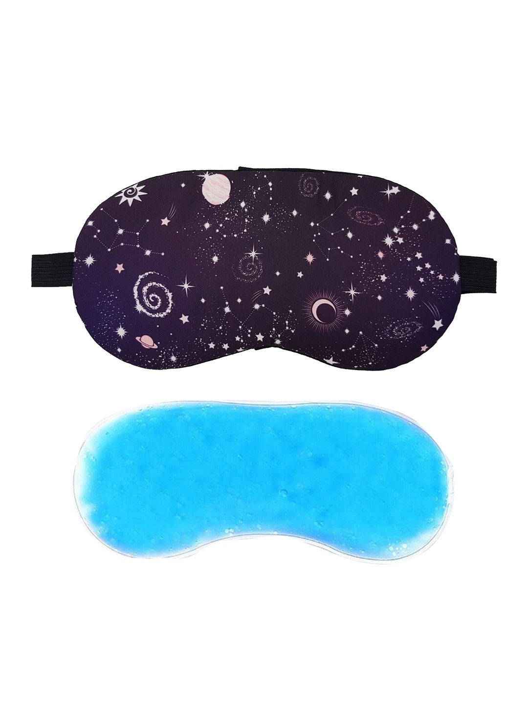 

JENNA Black Print Cute Sleeping Eye Shade Mask With Ice Gel