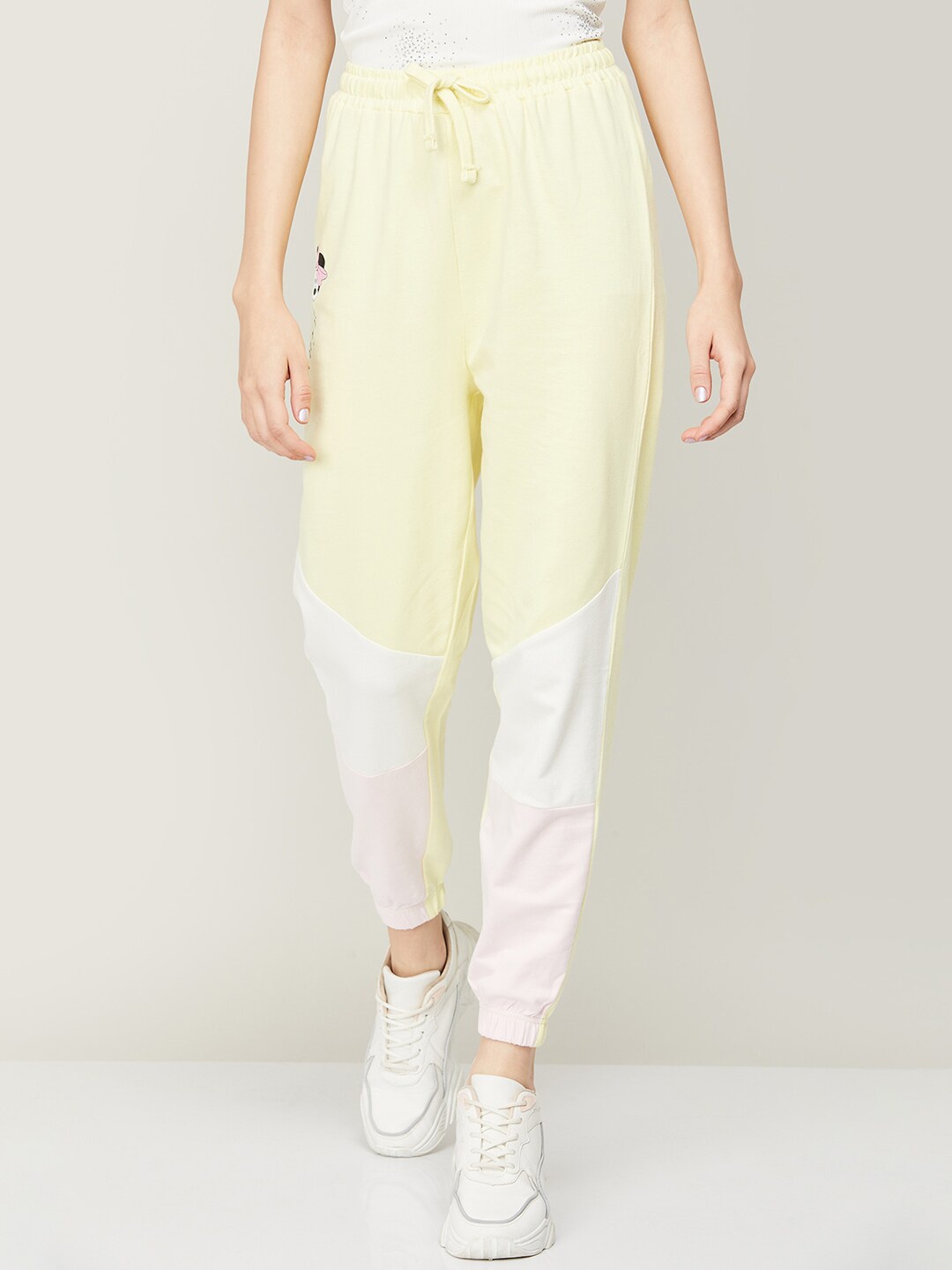 

Ginger by Lifestyle Women Solid Cotton Jogger, White