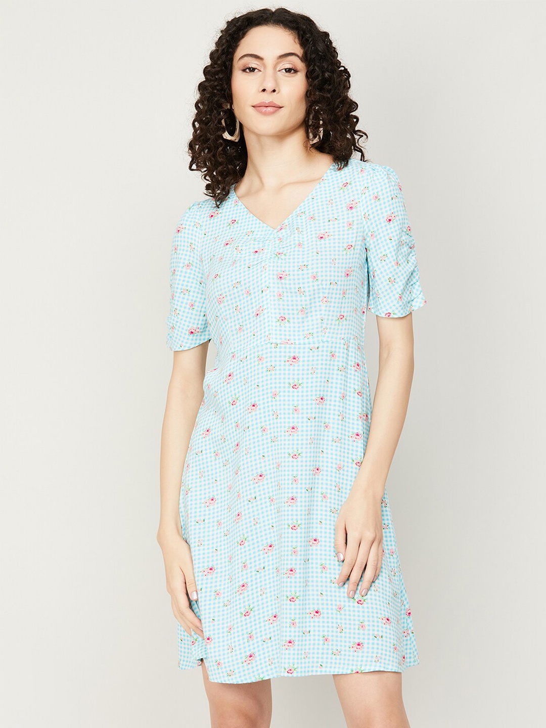 Fame Forever by Lifestyle Floral A-Line Dress, Blue