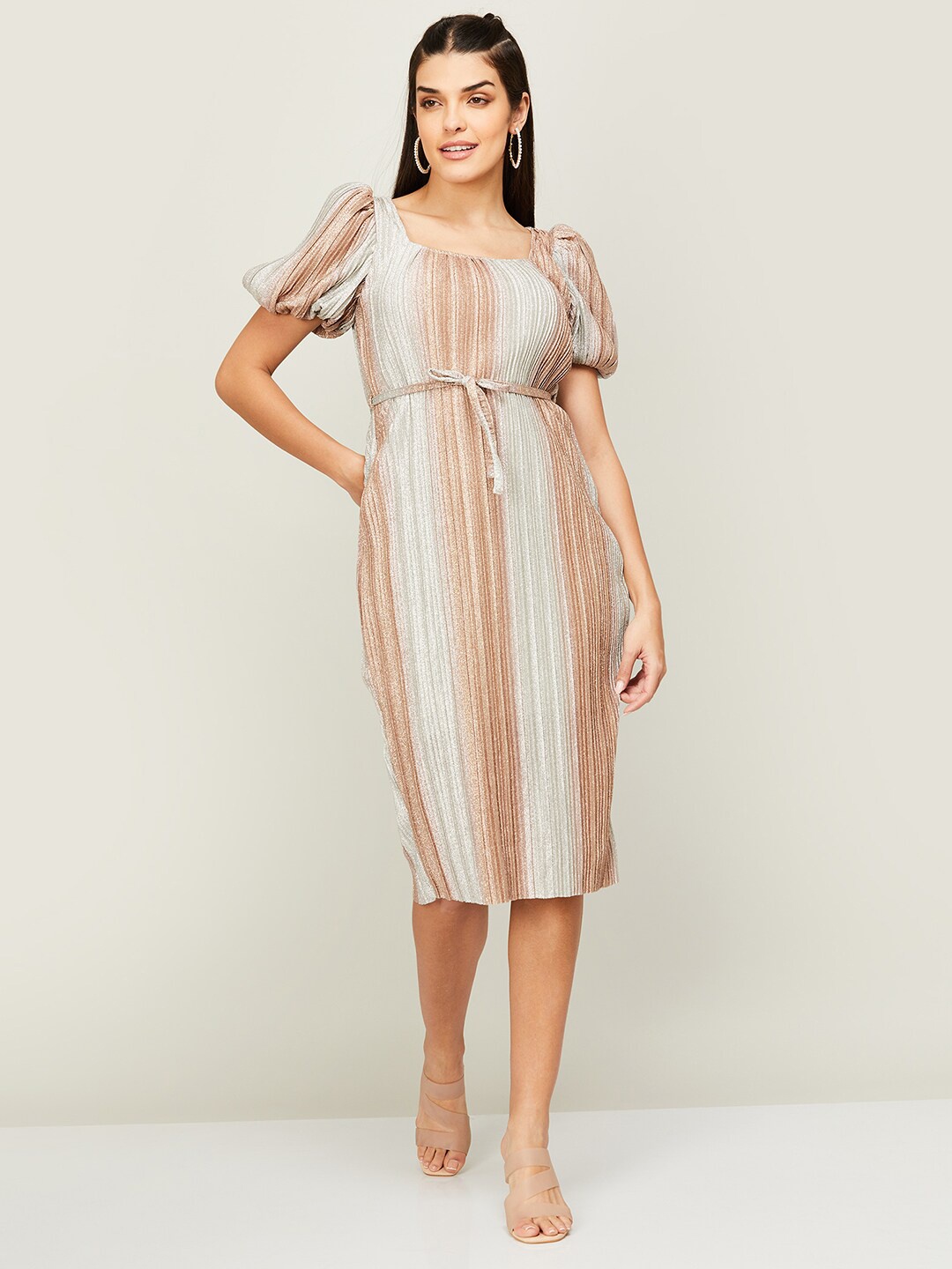 

Ginger by Lifestyle Striped Sheath Dress, Green