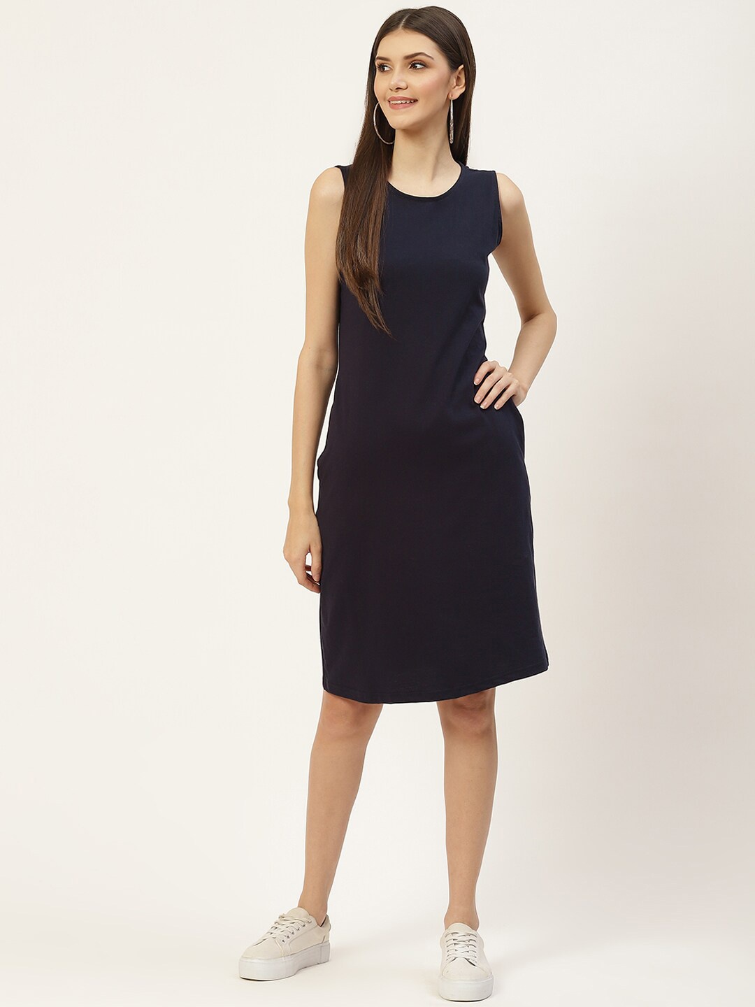 

BRINNS Sheath Cotton Dress, Navy blue