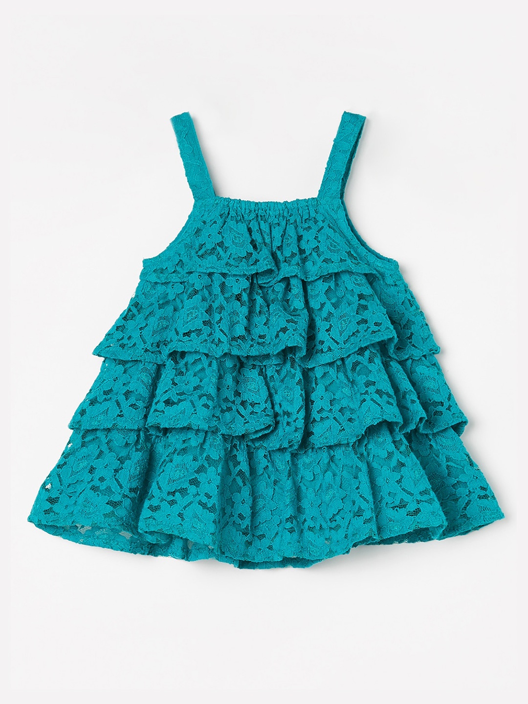 

Juniors by Lifestyle Self Design Layered Top, Turquoise blue