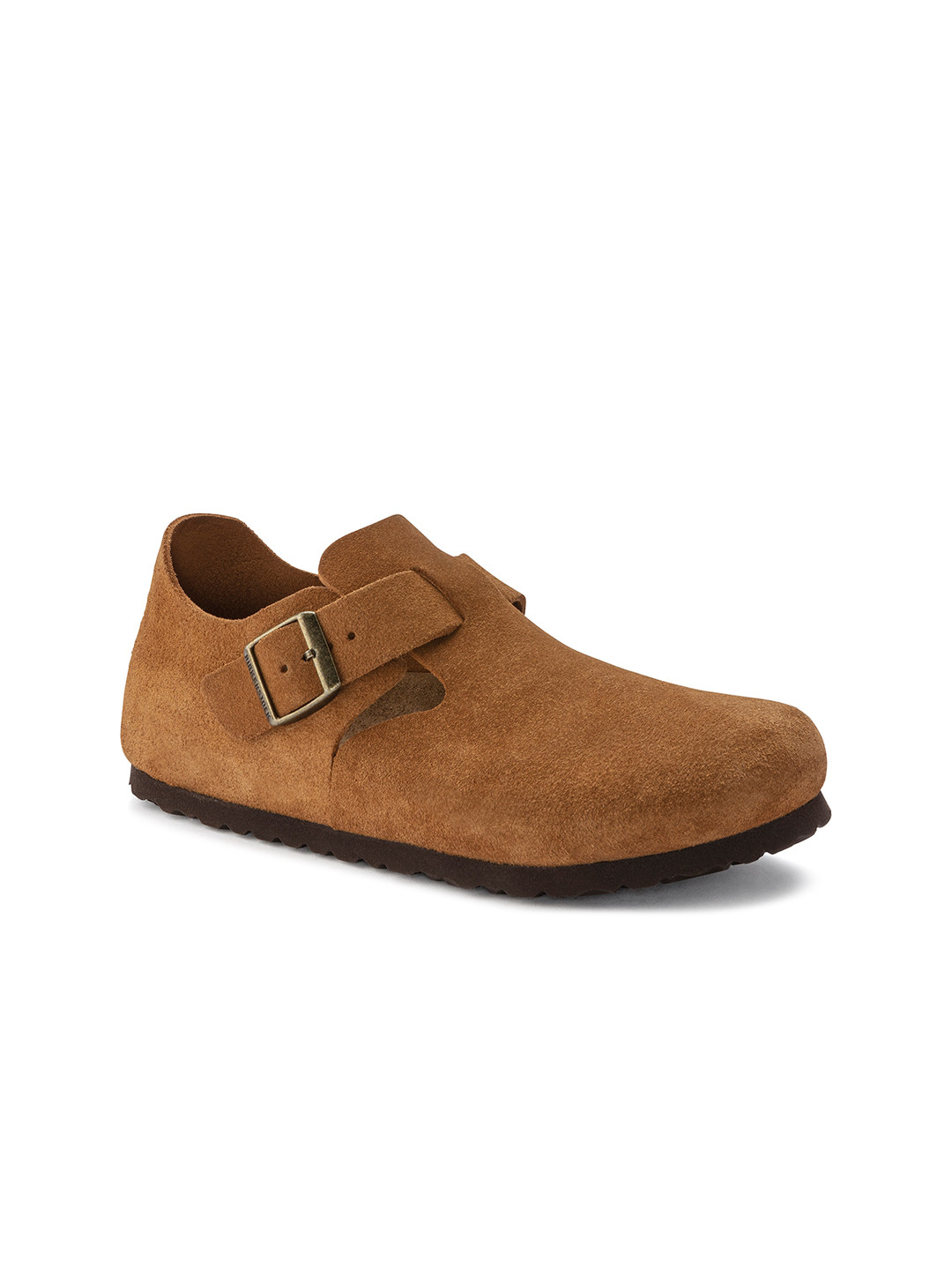 

Birkenstock London Mink Regular Width Suede Leather Low Shoes, Brown