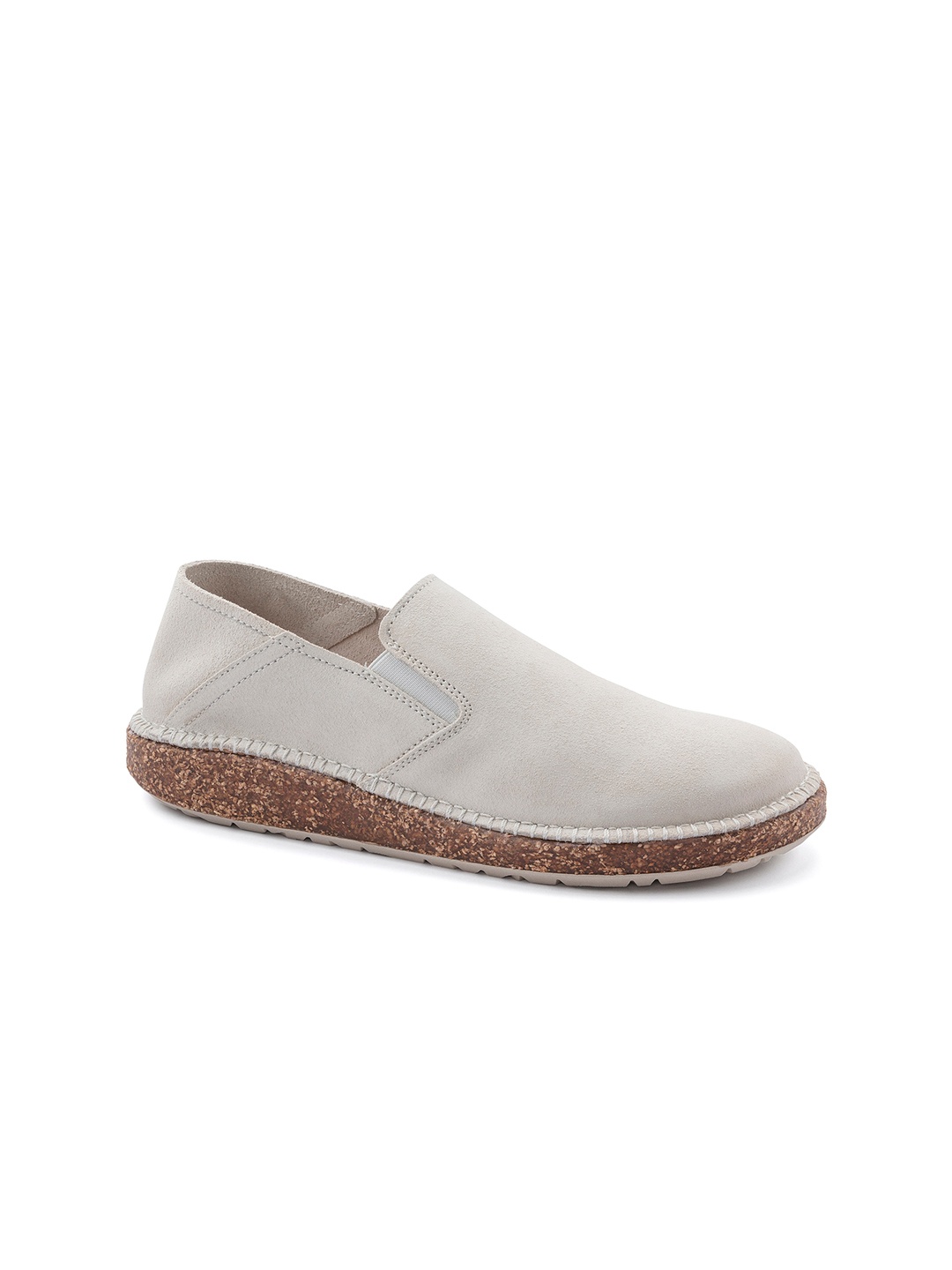 

Birkenstock Callan Antique Regular Width Suede Slip On Espadrilles, White