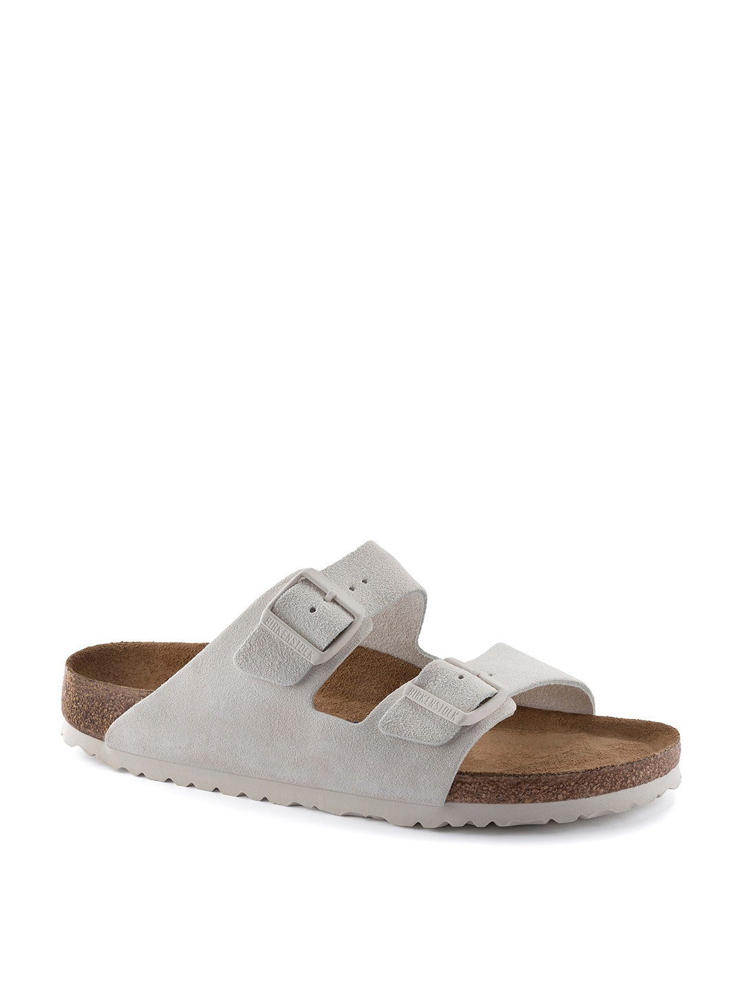 

Birkenstock Arizona Narrow Width Two-Strap Sliders, White