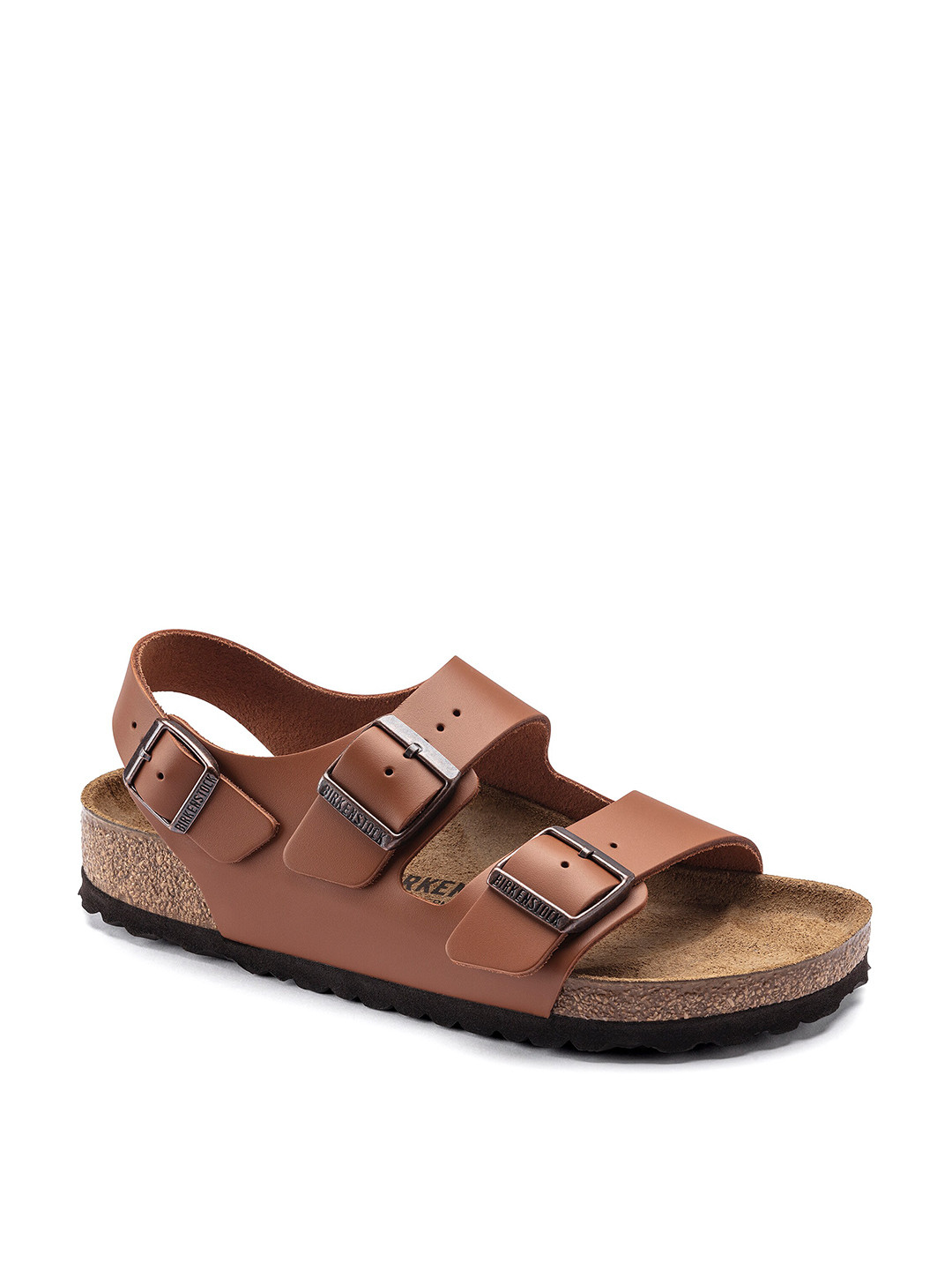 

Birkenstock Milano BS Regular Width Leather Comfort Sandals, Brown