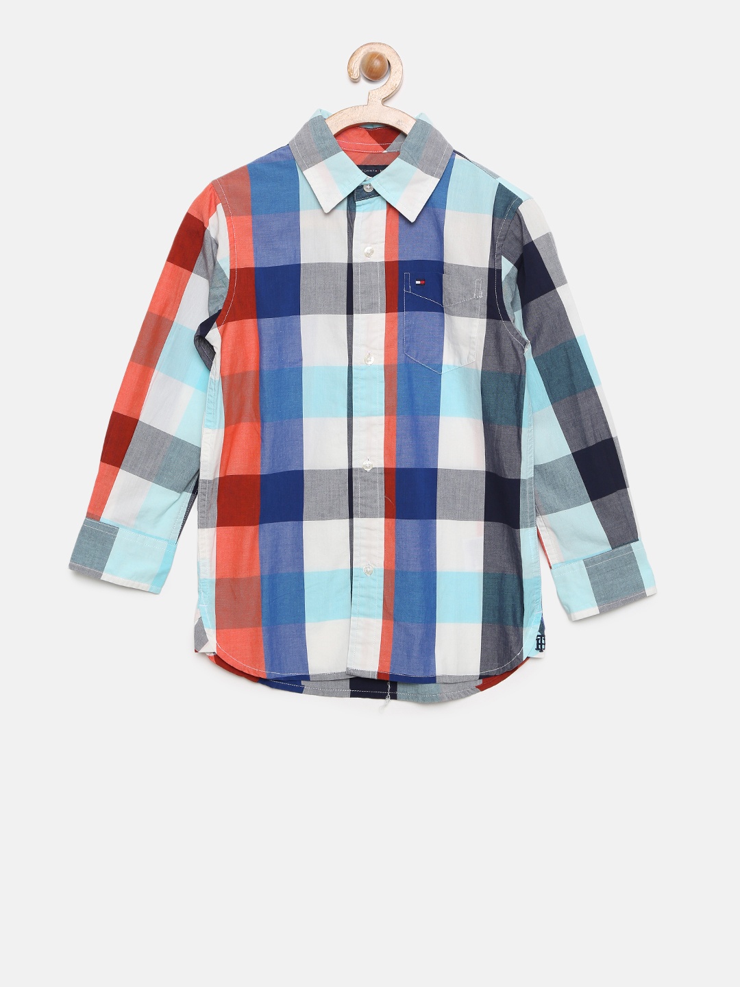 

Tommy Hilfiger Boys Blue & White Checked Casual Shirt