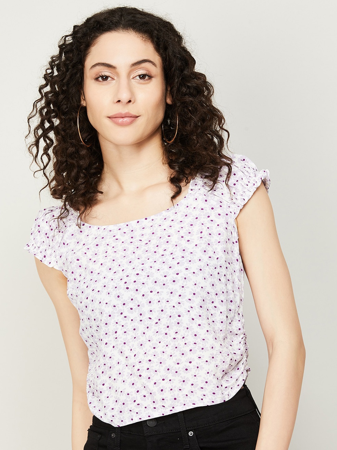 

Ginger by Lifestyle Floral Printed Top, Lavender