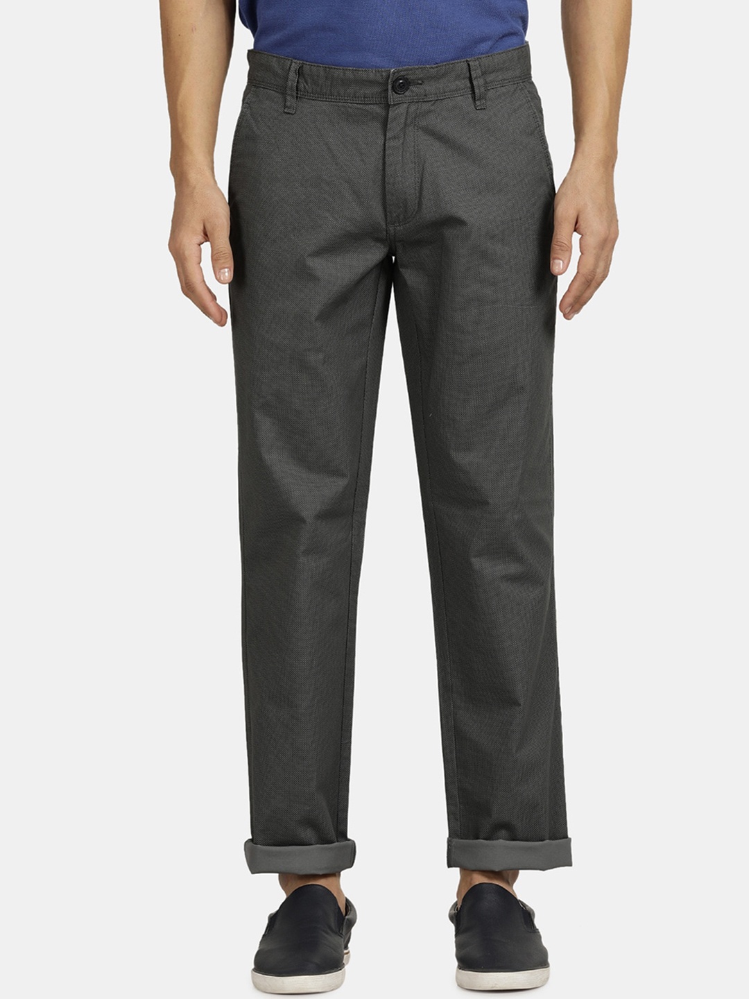 

t-base Men Cotton Chino Trousers, Grey