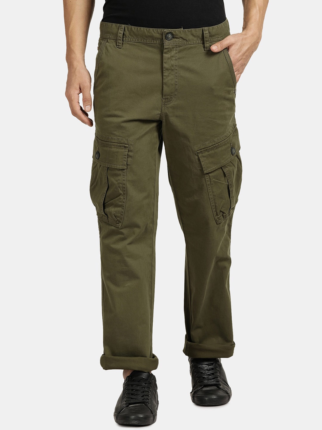 

t-base Men Cotton Cargos, Olive