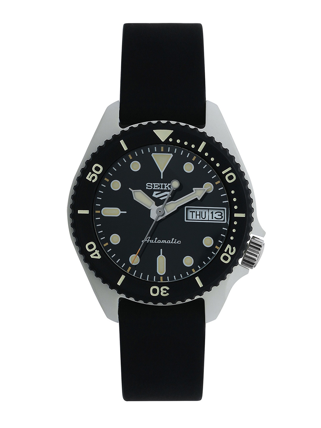 

SEIKO Men Embellished Dial & Straps Analogue Automatic Motion Powered Watch SRPG79K1, Black