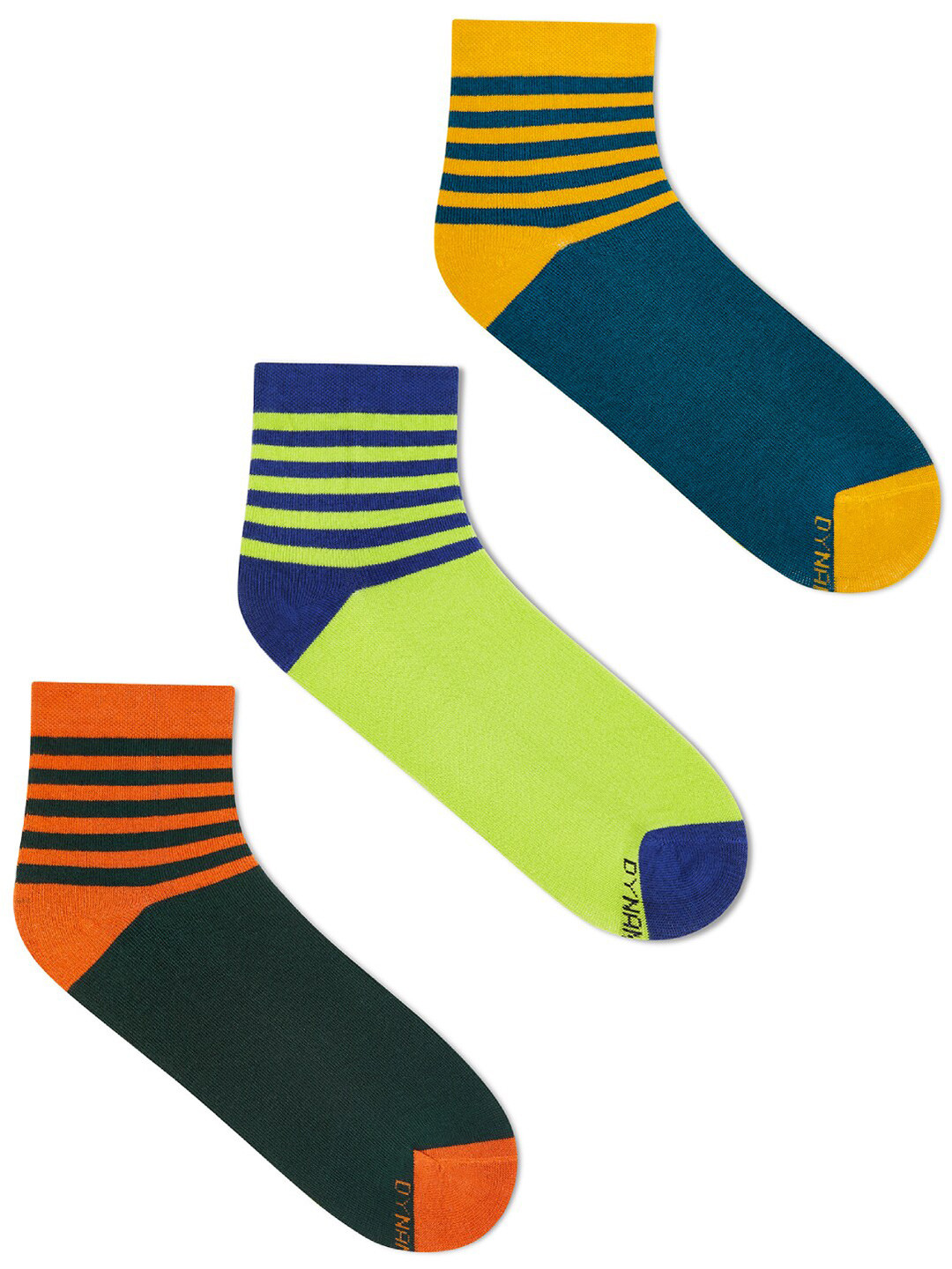 

Dynamocks Pack Of 3 Striped Ankle Length Socks, Blue