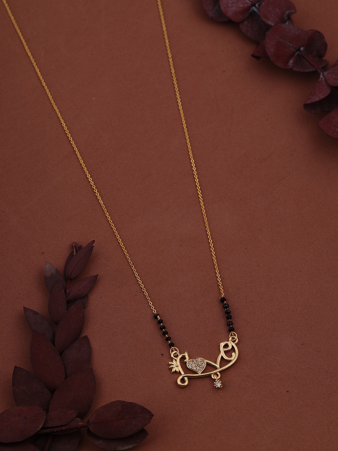 

Brado Jewellery Gold-Plated AD-Studded Mangalsutra