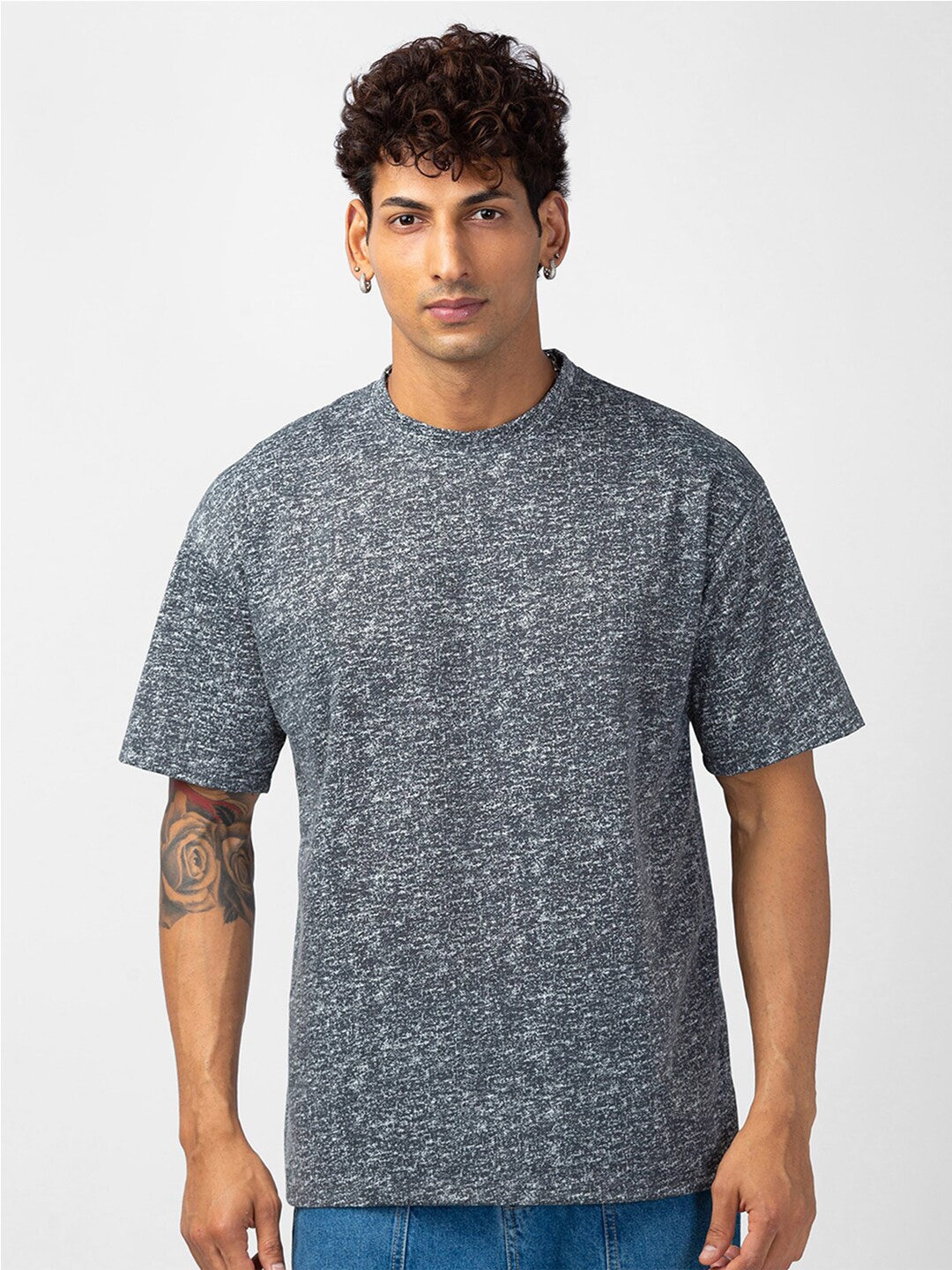 

VASTRADO Men Printed Cotton T-shirt, Black