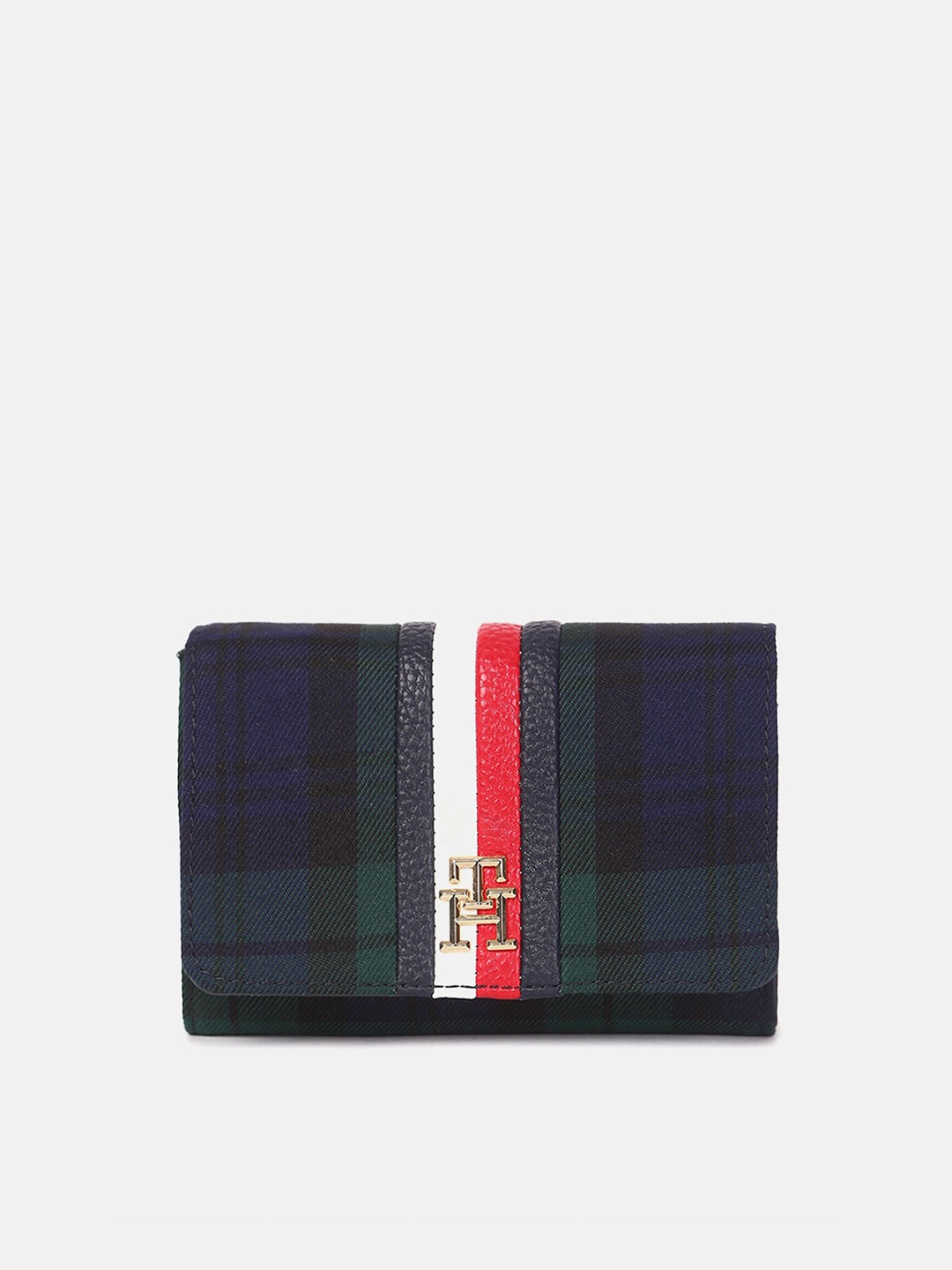 

Tommy Hilfiger Women Checked Money Clip, Blue