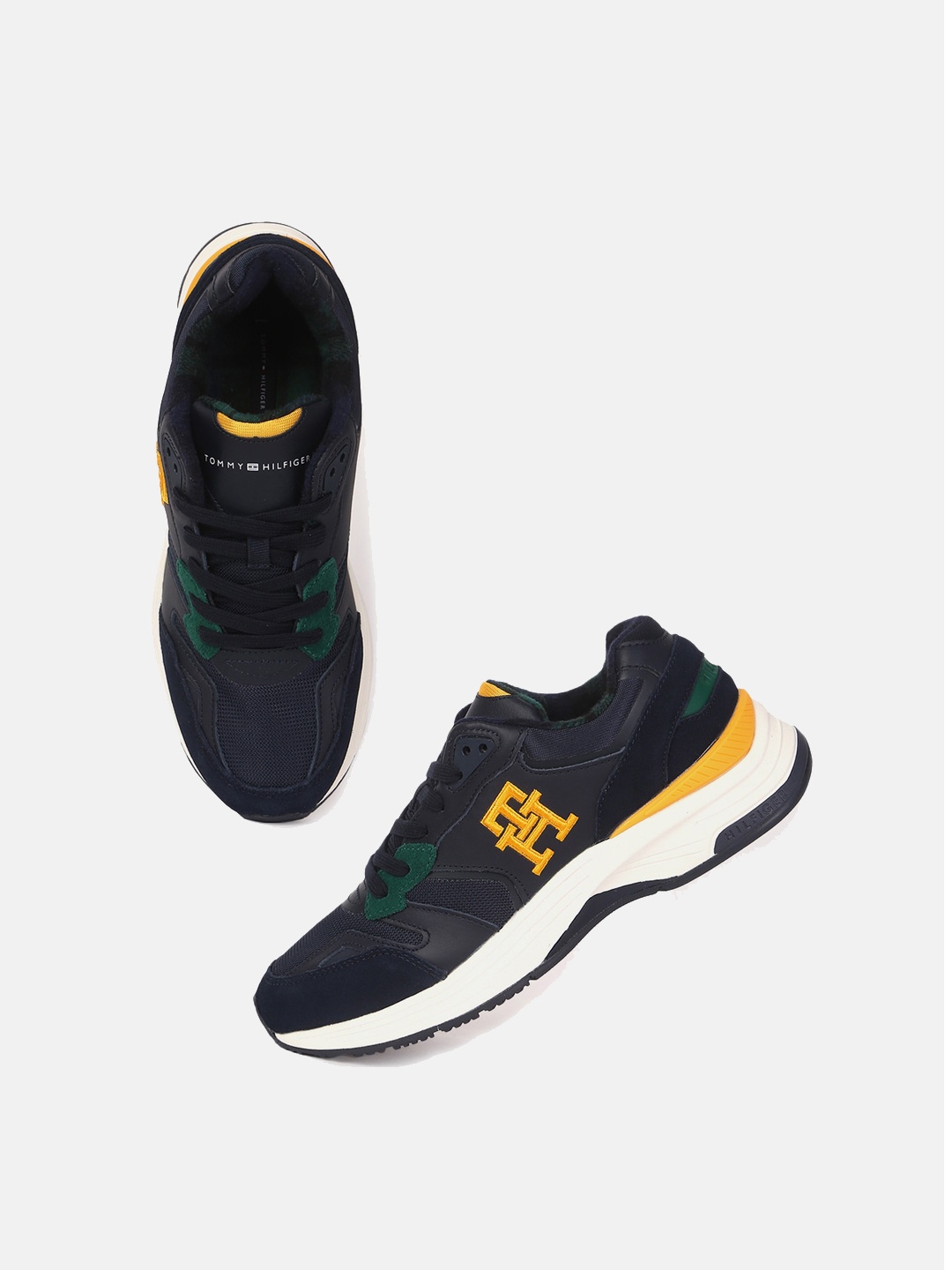 

Tommy Hilfiger Men Printed Lace-Ups Suede Sneakers, Navy blue